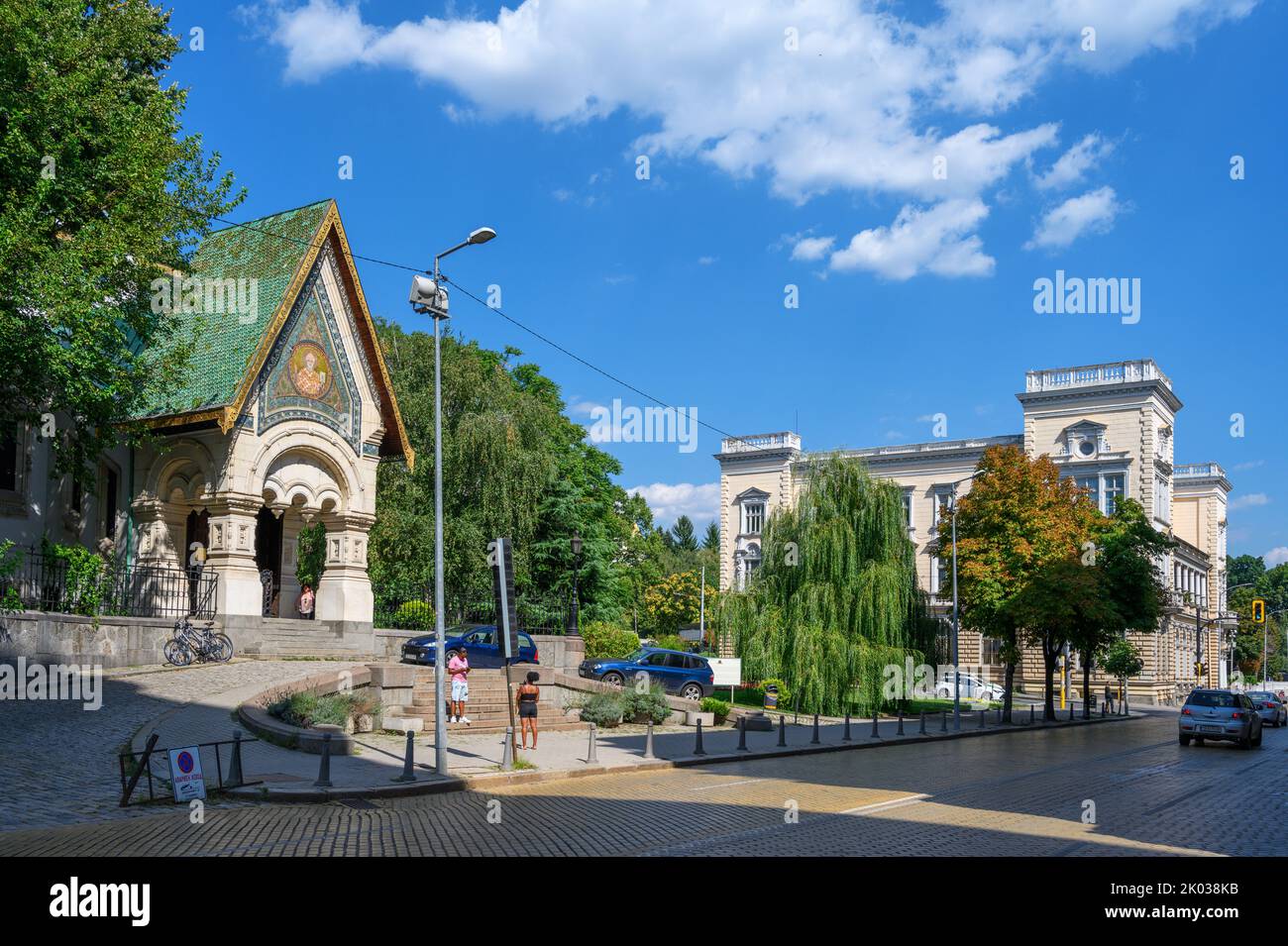 Church of St Nicholas the Miracle Maker (Sveti Nikolai Russian Church), Tsar Osvoboditel Boulevard, Sofia, Bulgaria Stock Photo