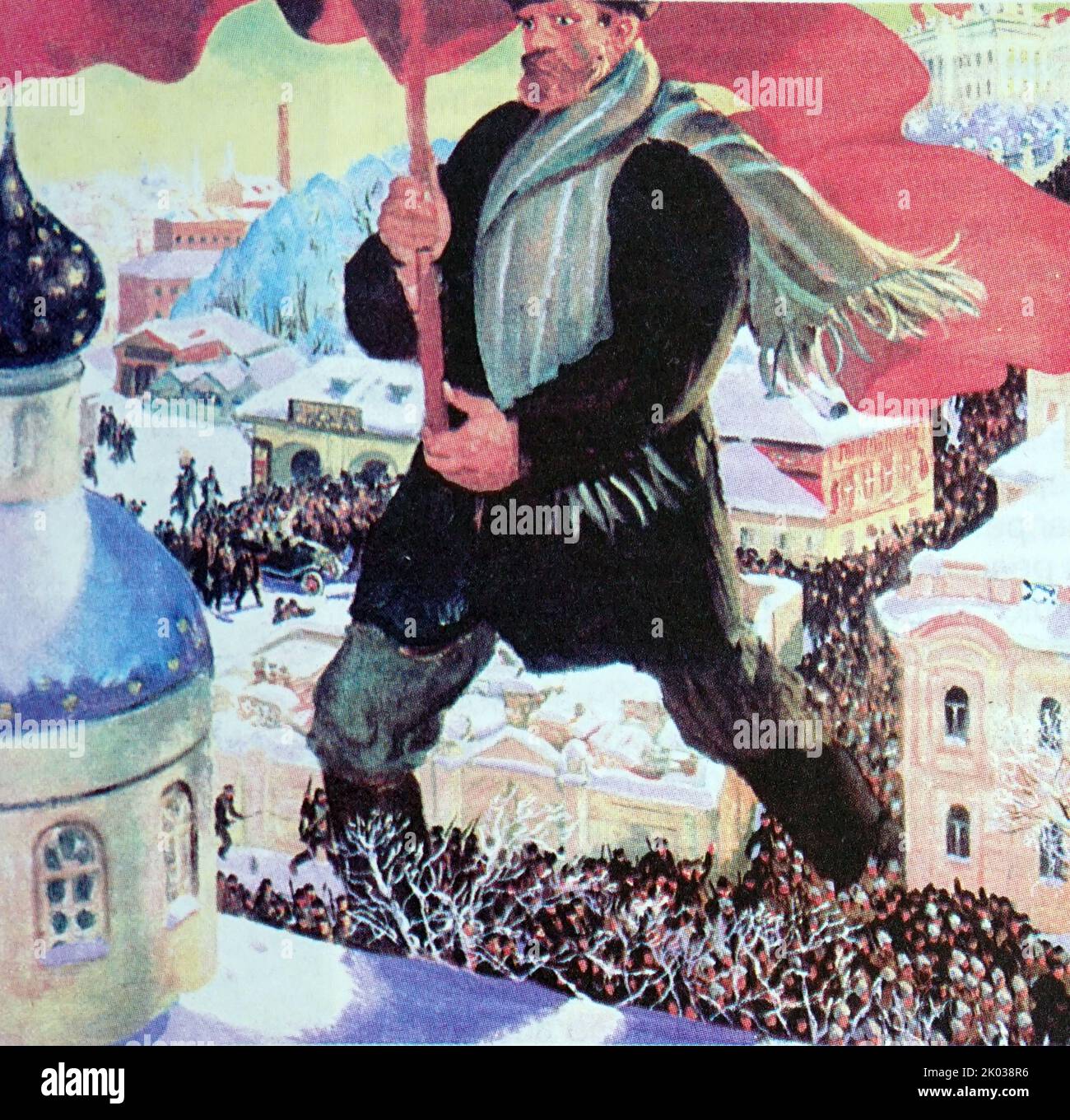 Bolshevik, by Boris Kustodiev, 1920. Stock Photo