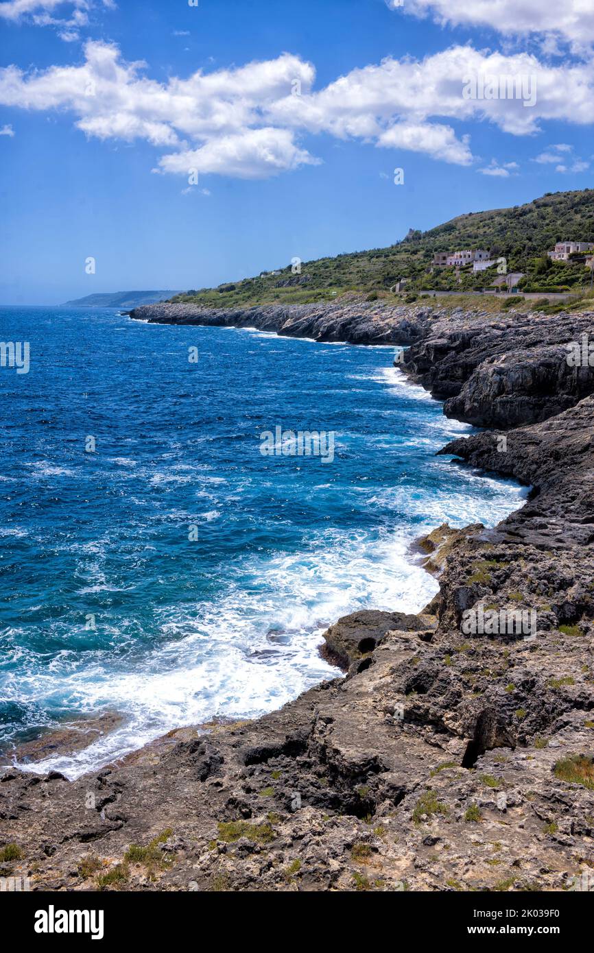 Coast near Gagliano del Capo, Salento, Puglia, Italy Stock Photo