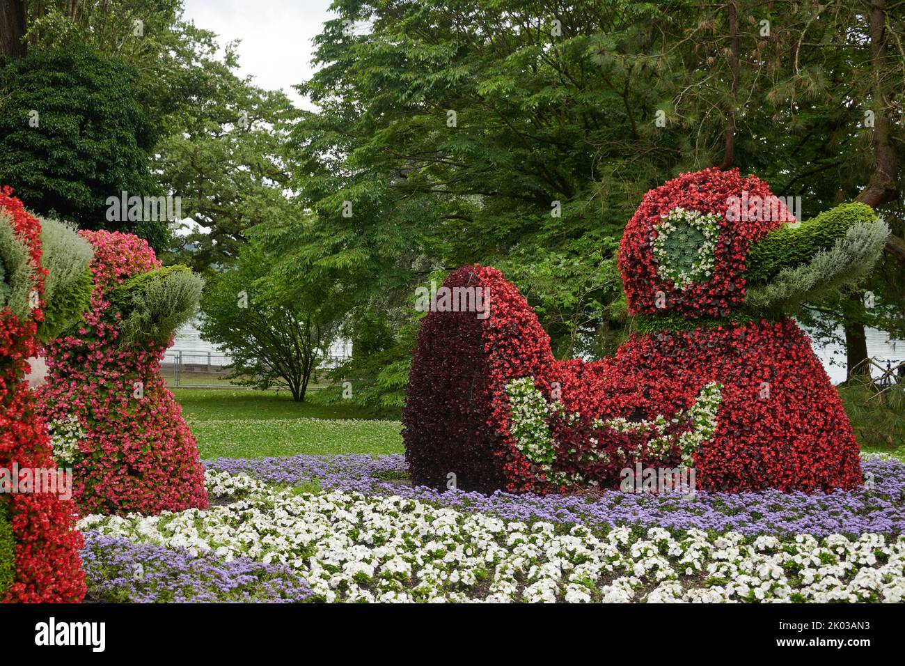 Mainau island, figures made with flowers Stock Photo