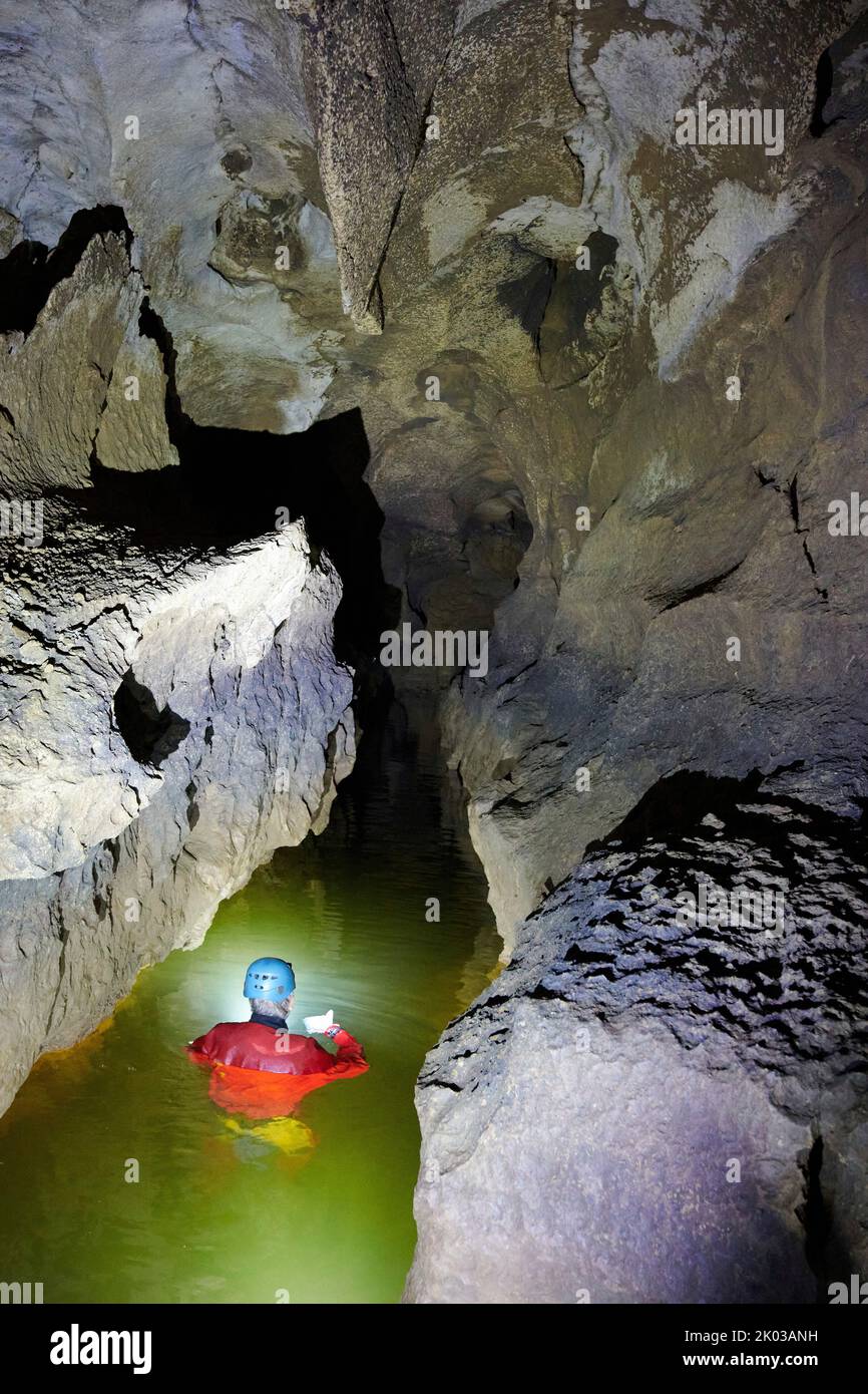 River cave, Grotte du Cul de Vau Stock Photo