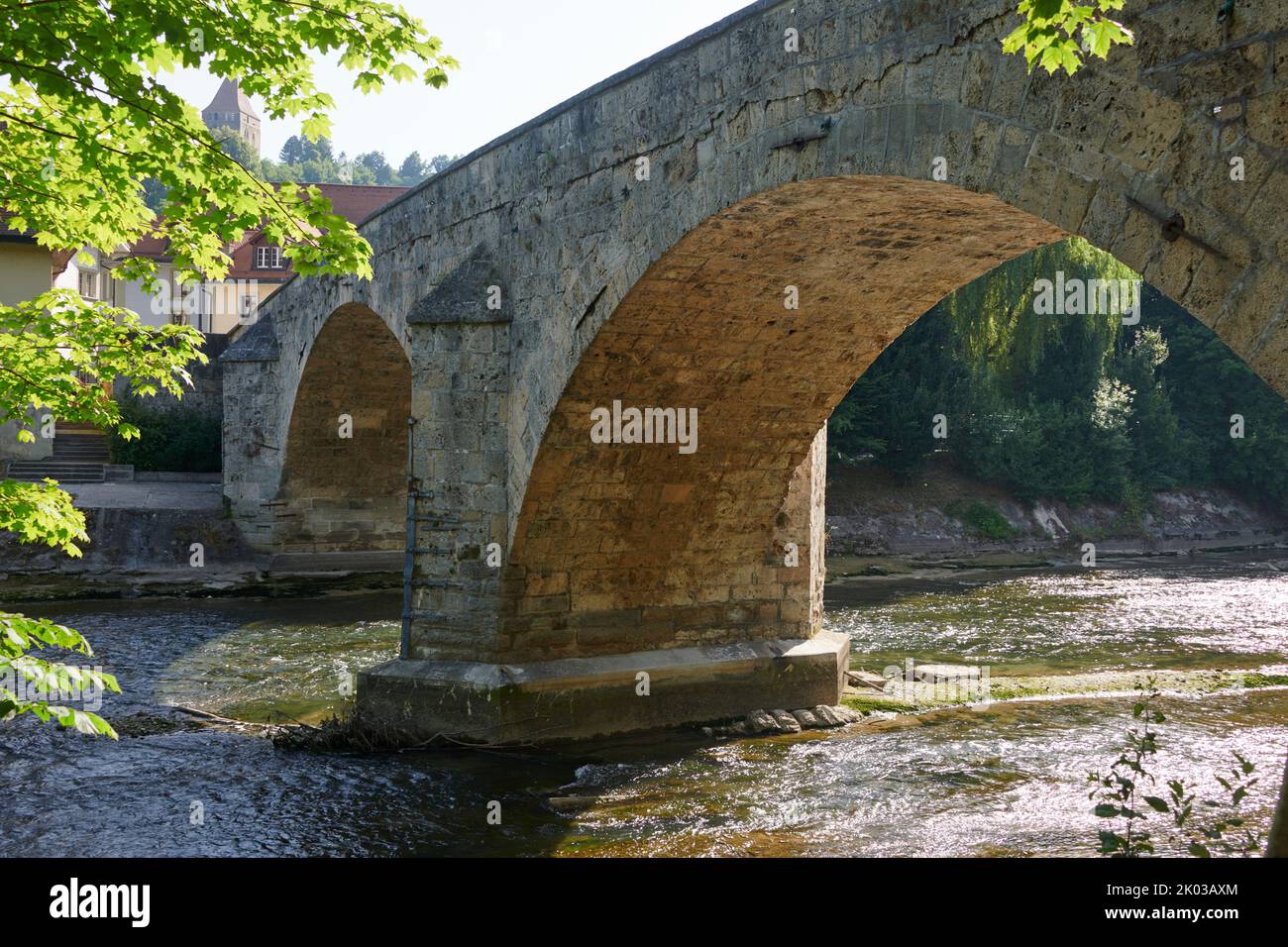 Bridge in Fribourg, Switzerland Stock Photo
