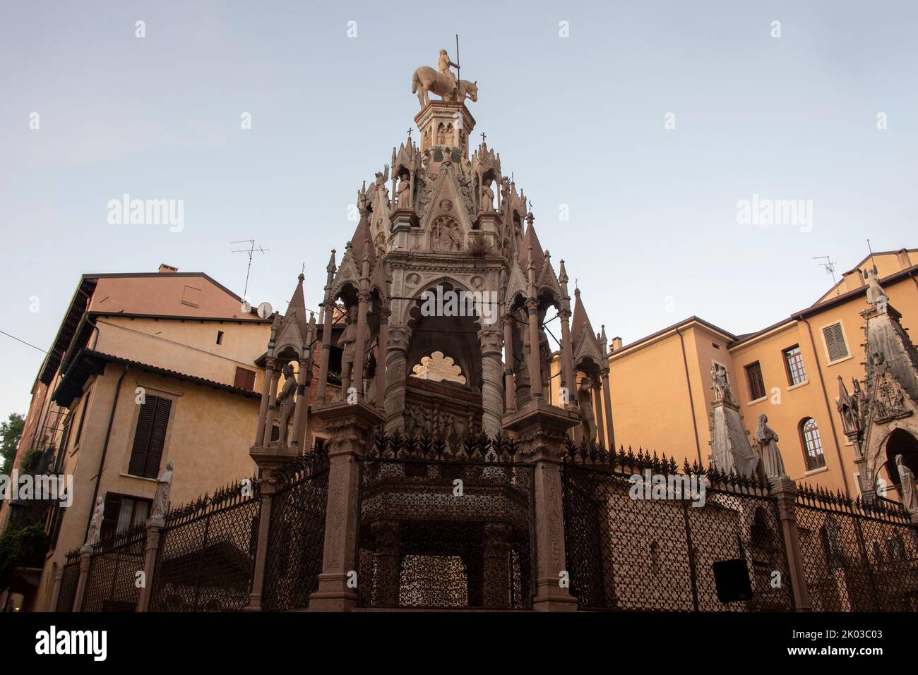 Scaliger tombs, Scaligers were the city lords of Verona, Veneto, Italy from 1260 to 1387. Stock Photo