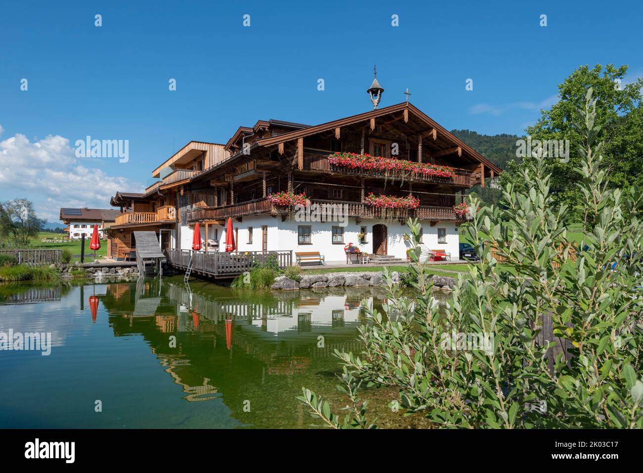 Golf and Sporthotel Moarhof, Walchsee, Tyrol, Austria Stock Photo