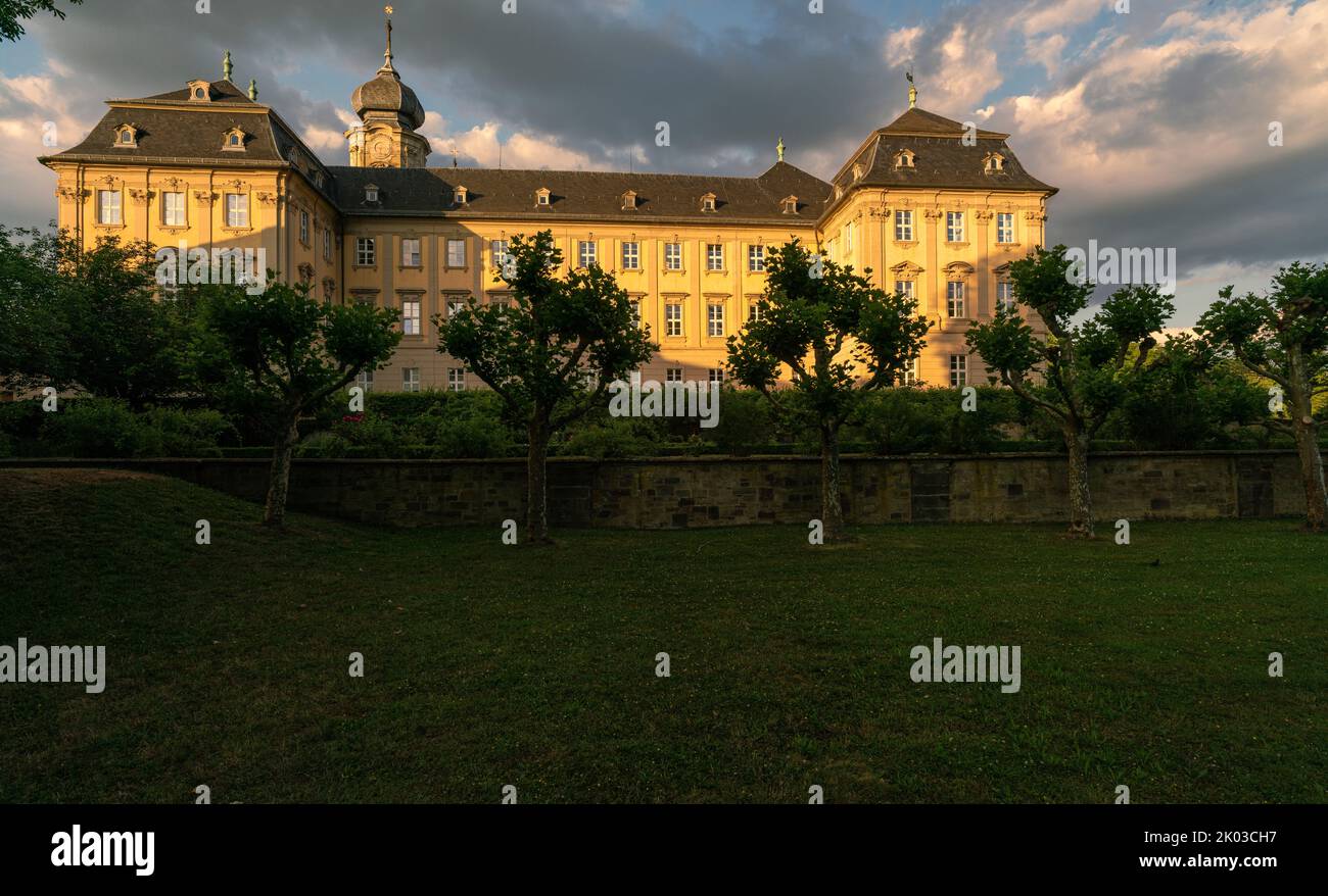 Werneck Castle and Castle Park, Lower Franconia, Franconia, Bavaria, Germany Stock Photo