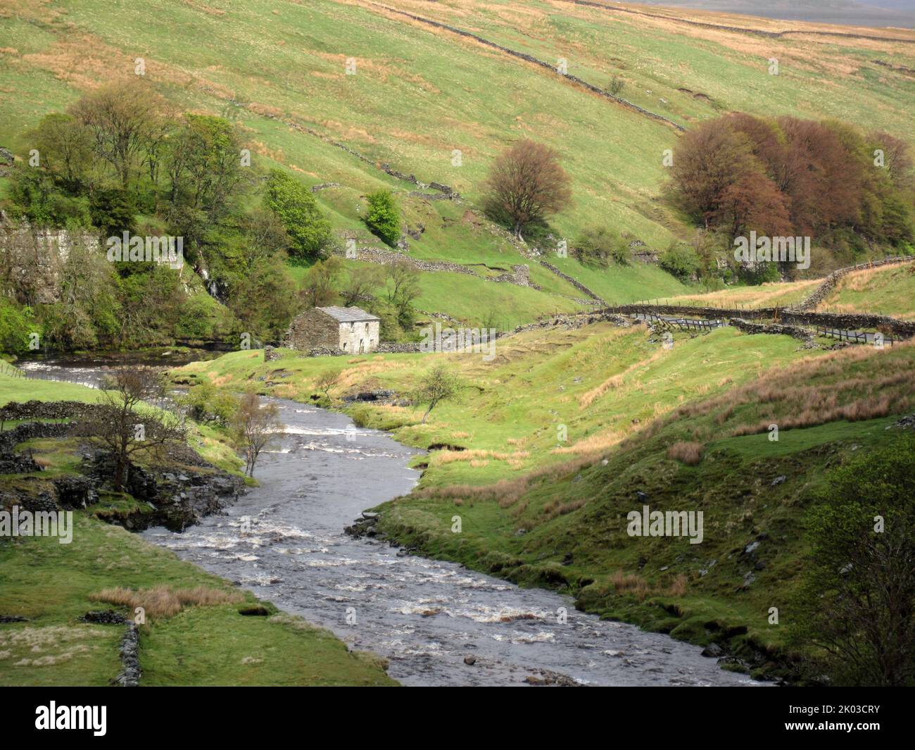 River Swale at Upper Keld, Yorkshire Dales national park, England Stock