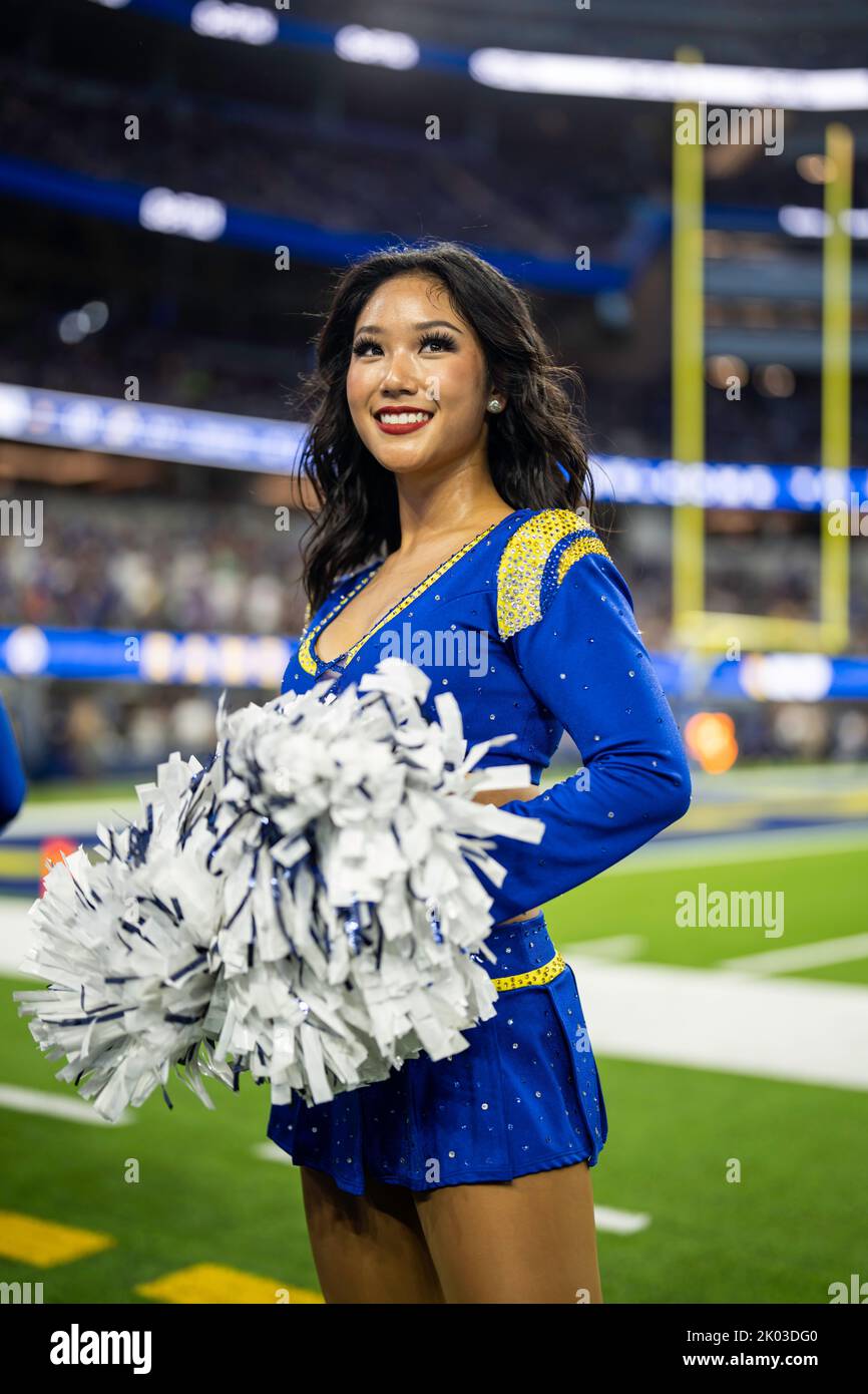 Los Angeles Rams cheerleader Kylie Yamane during a NFL game against the