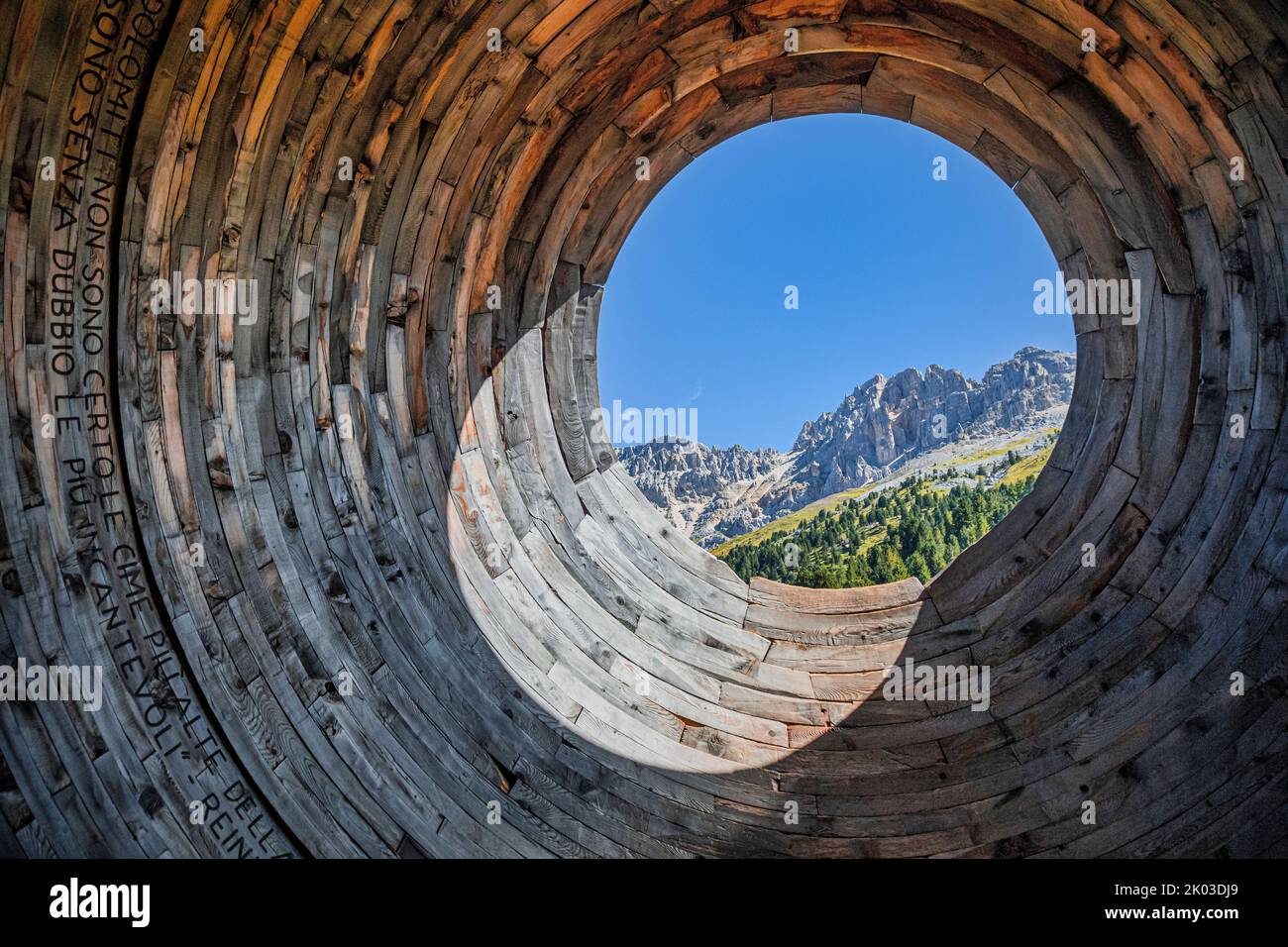 Reiterjoch inside the art installation of hi-res stock photography and ...
