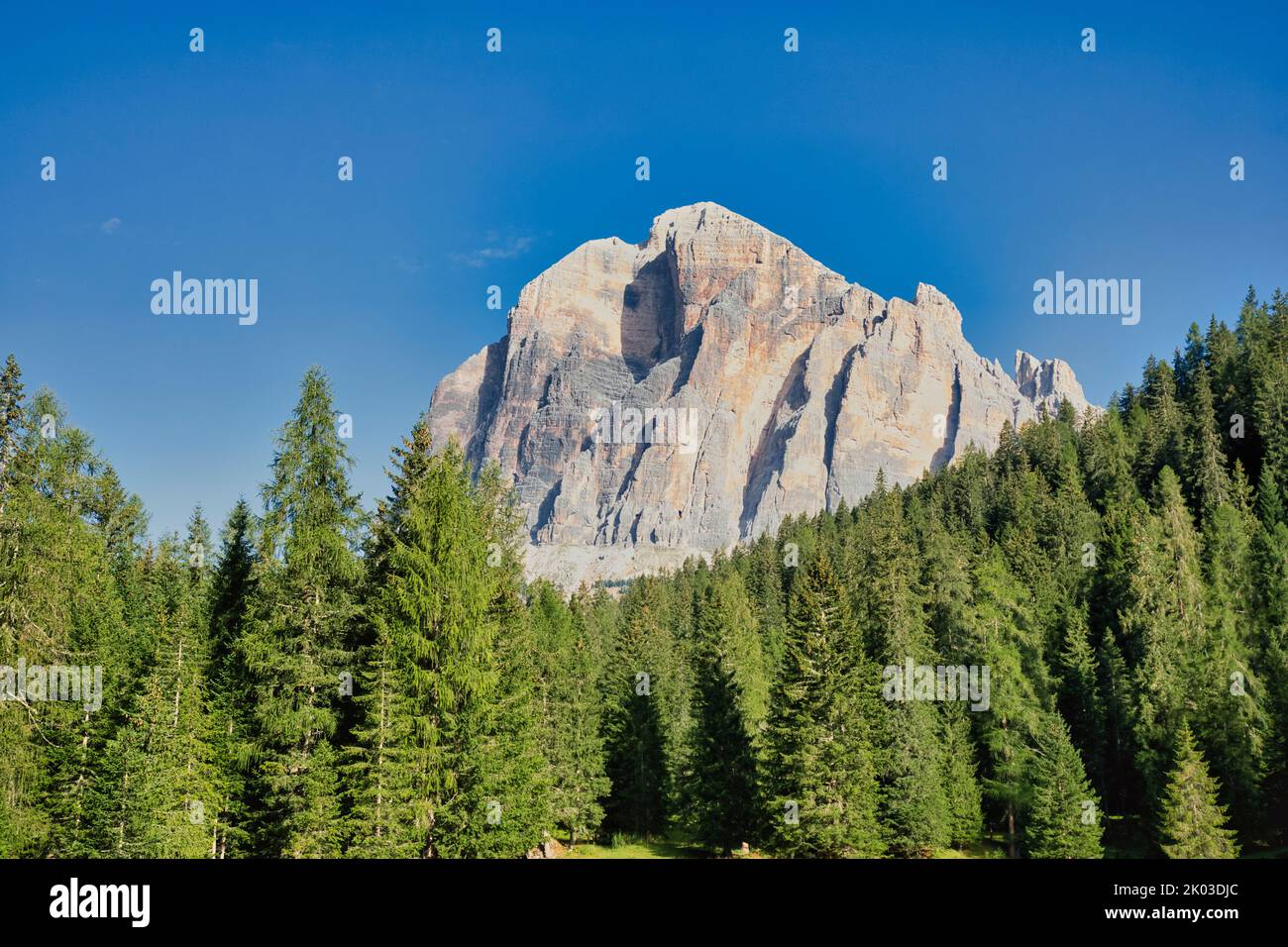 Italy, Veneto, province of Belluno, Cortina d' Ampezzo. Tofana di Rozes, Dolomites Stock Photo