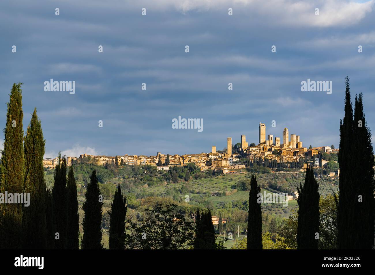 View of San Gimignano, Siena, Tuscany, Italy Stock Photo
