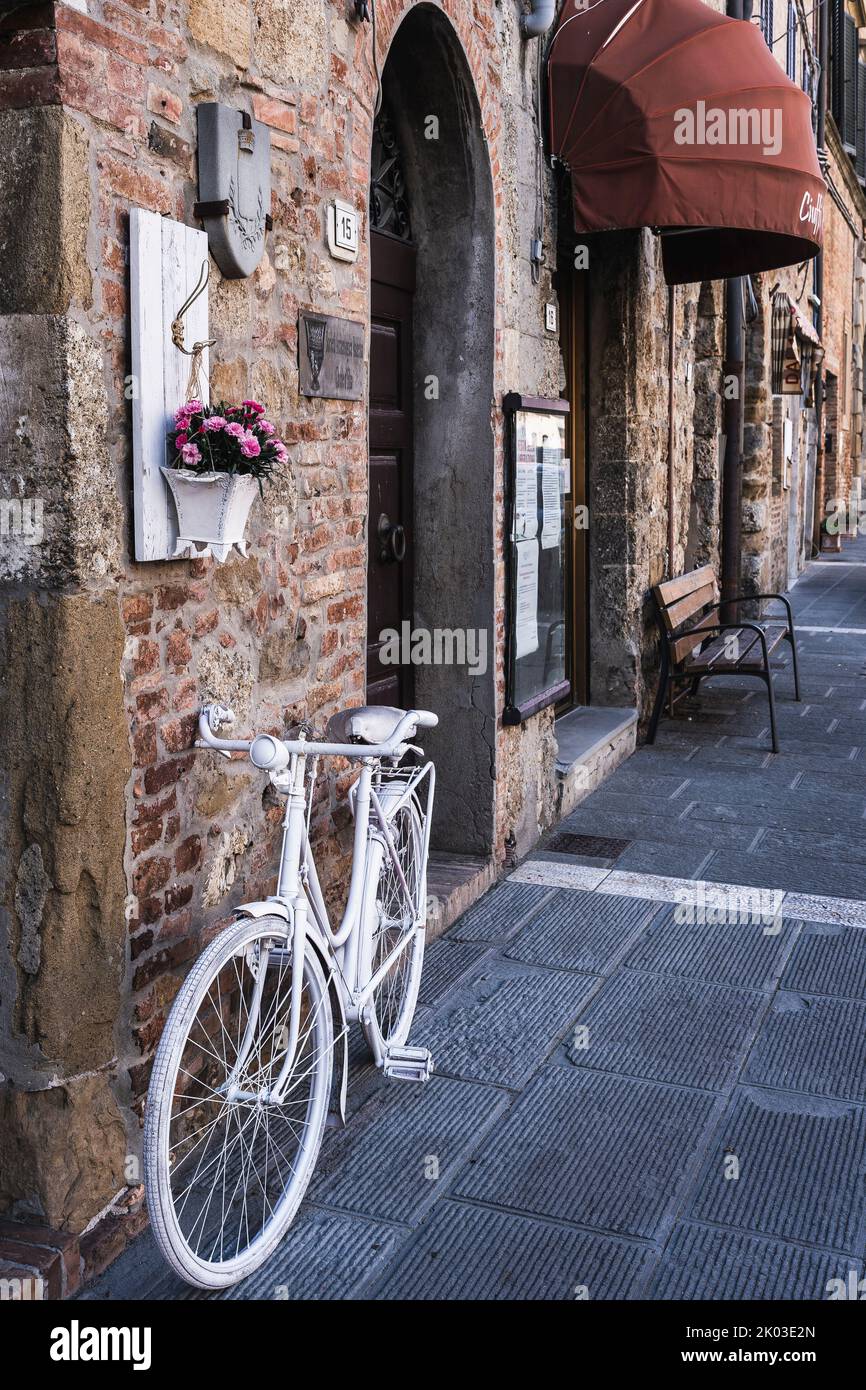 Bicycle in Casole d'Elsa, Siena, Tuscany, Italy Stock Photo
