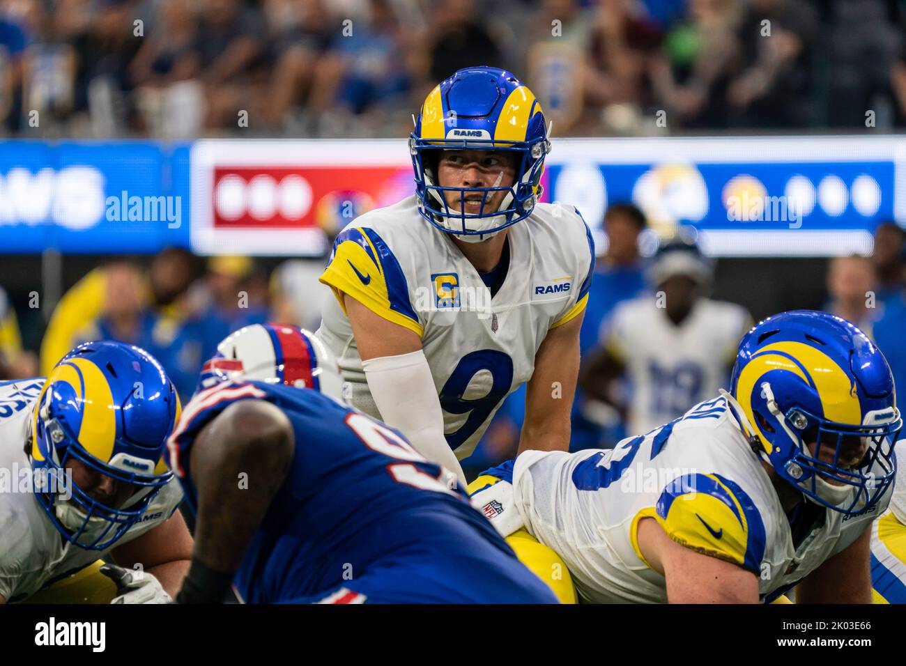 Inglewood, United States. 08th Sep, 2022. Buffalo Bills wide receiver  Stefon Diggs (14) is challenged by Los Angeles Rams cornerback David Long  Jr. (22) during a NFL game, Thursday, September 8, 2022