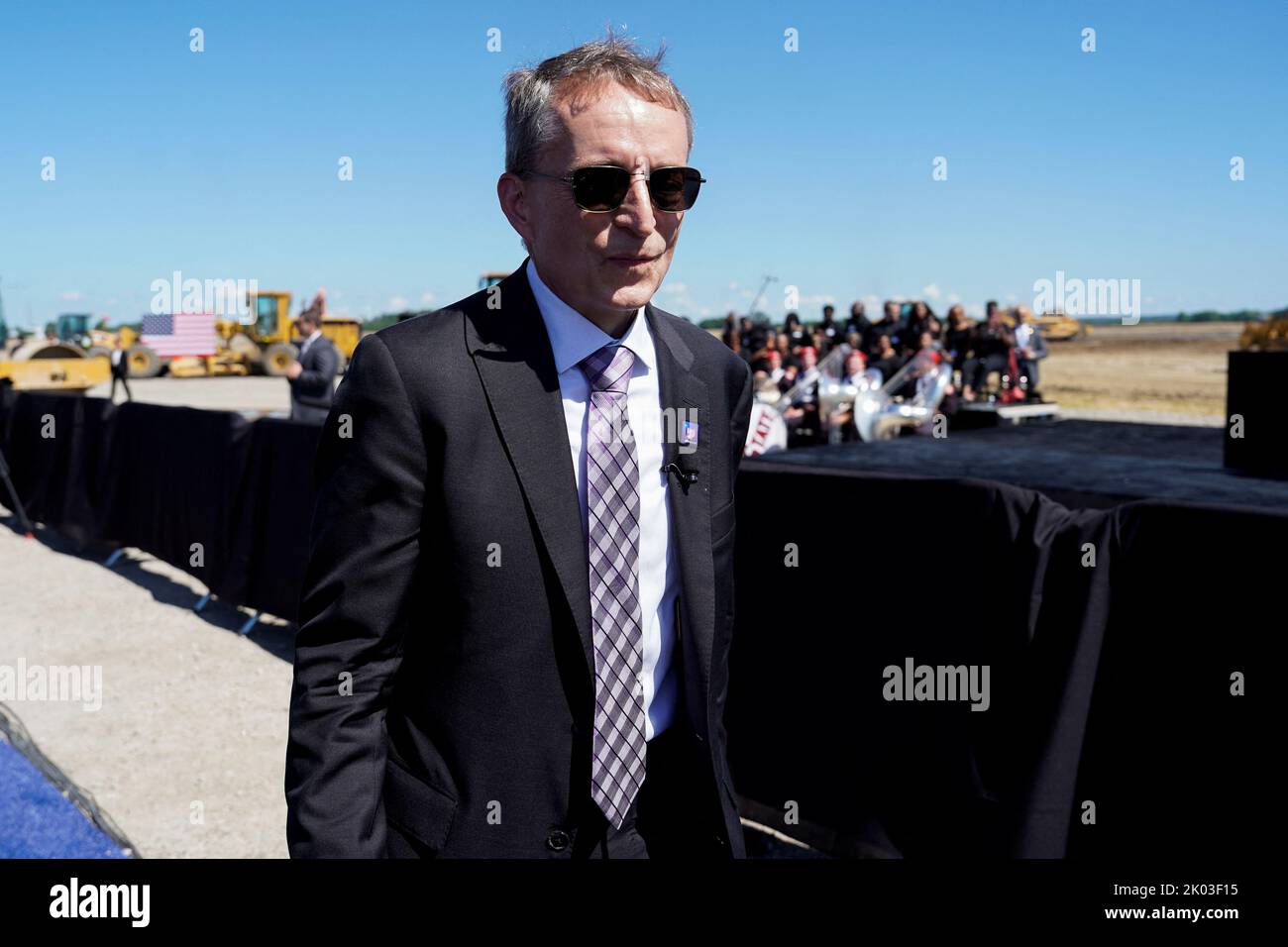 Intel CEO Pat Gelsinger attends the groundbreaking of the new Intel semiconductor manufacturing facility in New Albany, Ohio, U.S., September 9, 2022. REUTERS/Joshua Roberts Stock Photo