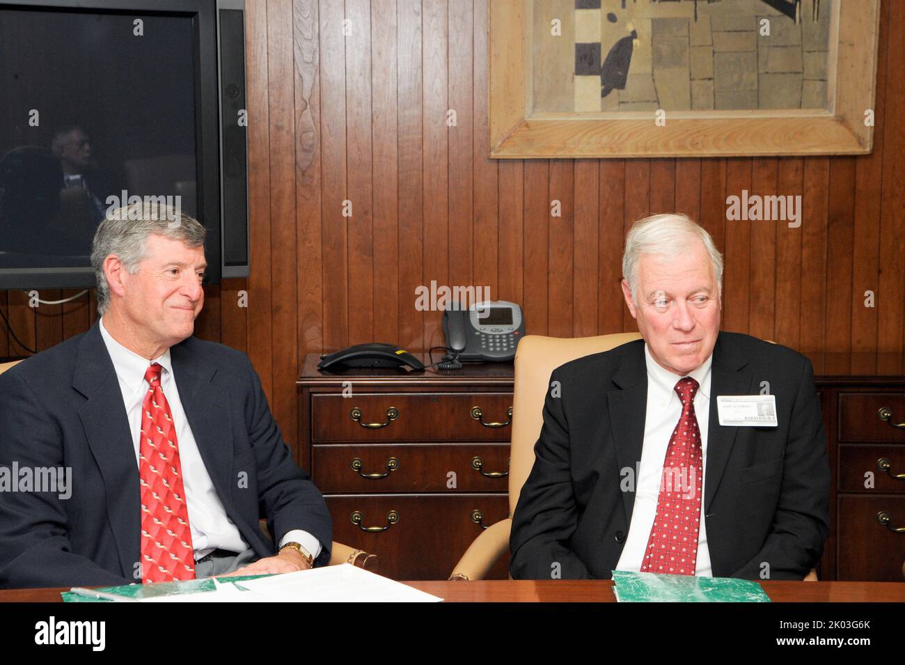 Visit of National Association of Home Builders delegation to HUD headquarters for meeting with Secretary Shaun Donovan, aides. Stock Photo