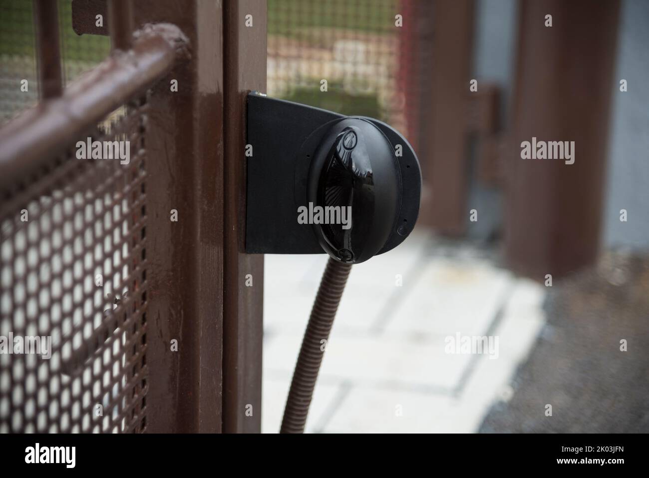 Infrared Photocell Beam Sensor for home  electric gate opener Stock Photo