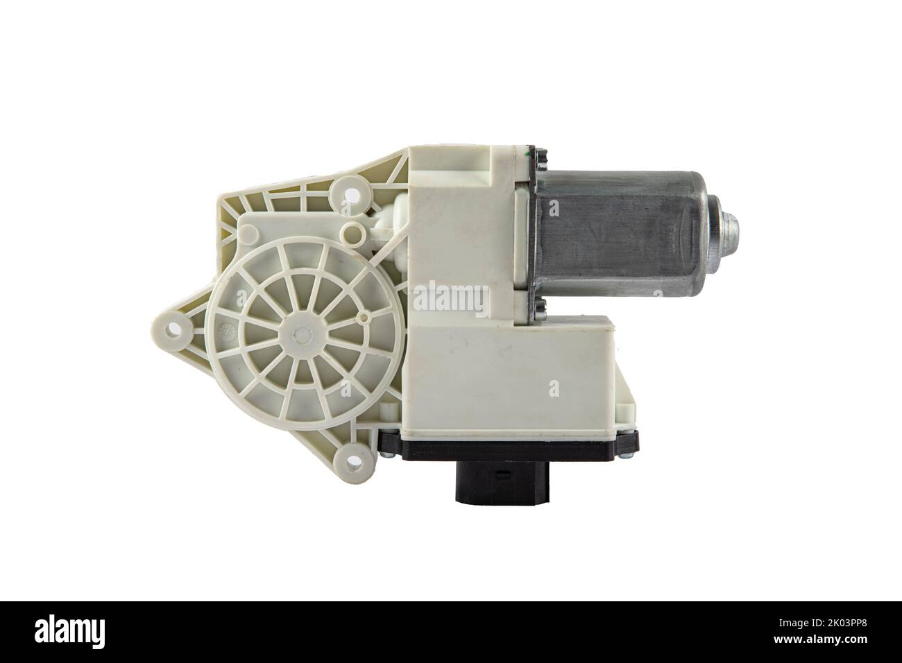 Motor, door window. Electric window mechanism motor for a car on a