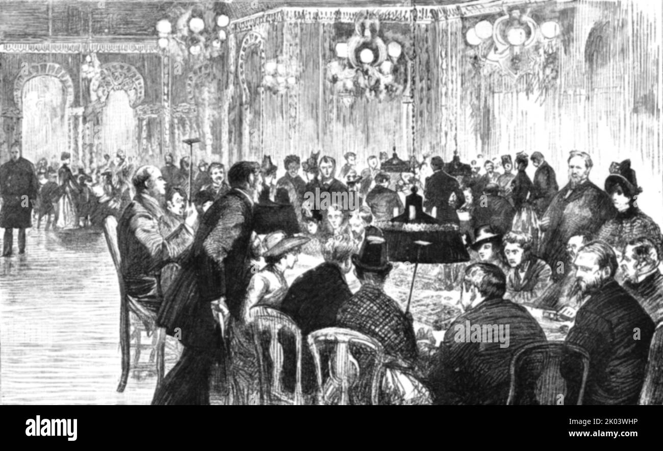 'A Visit to Monte Carlo, The Interior of the Gambling Saloon', 1886. From &quot;The Graphic. An Illustrated Weekly Newspaper Volume 33. January to June, 1886&quot;. Stock Photo