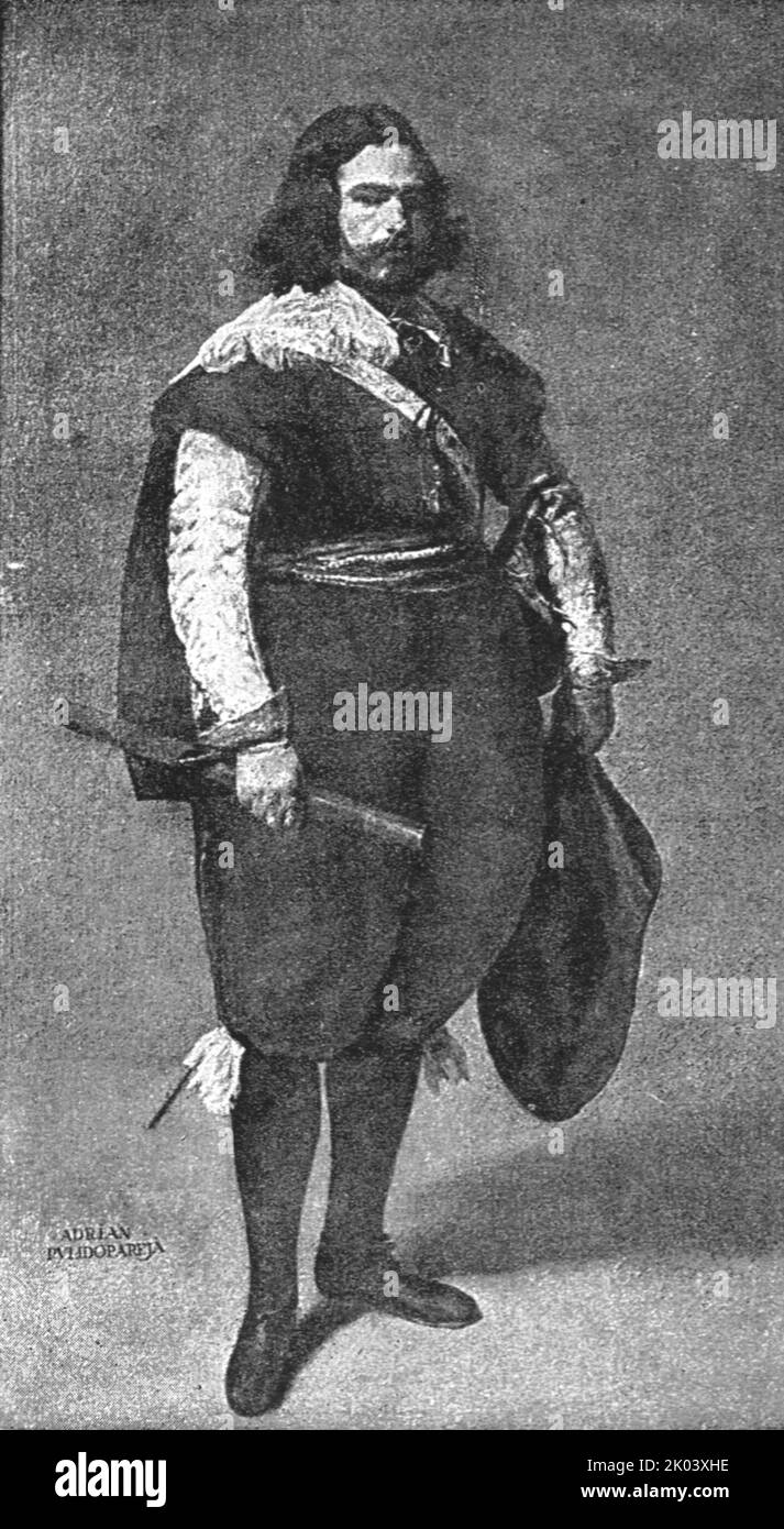 'The Longford Castle Pictures; The Portrait of Admiral Adrian Pulido Pareja, after Diego Velasquez,', 1890. From &quot;The Graphic. An Illustrated Weekly Newspaper&quot;, Volume 41. January to June, 1890. Stock Photo