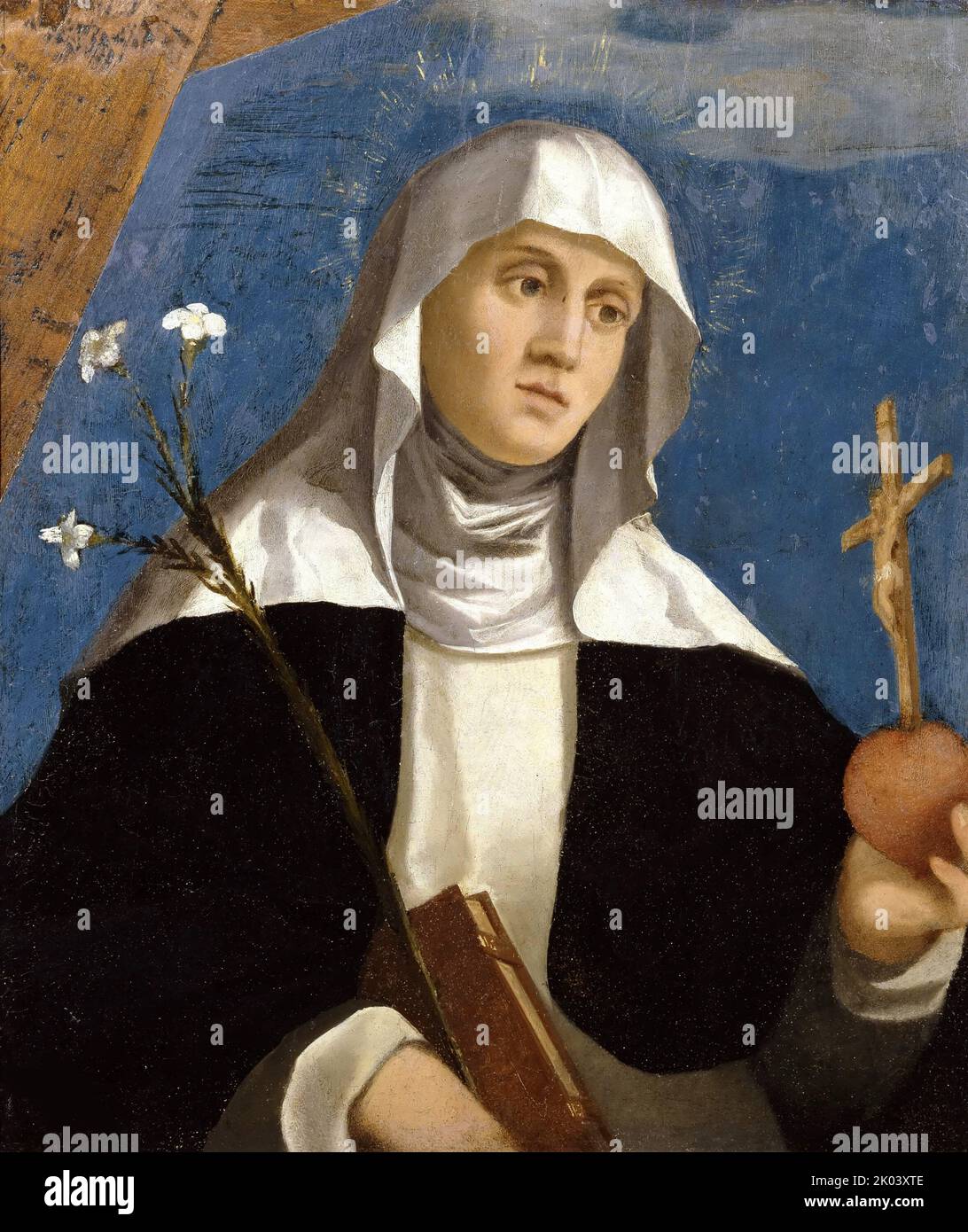 Saint Monica, ca 1510-1520. Found in the collection of the Accademia Carrara, Bergamo. Stock Photo