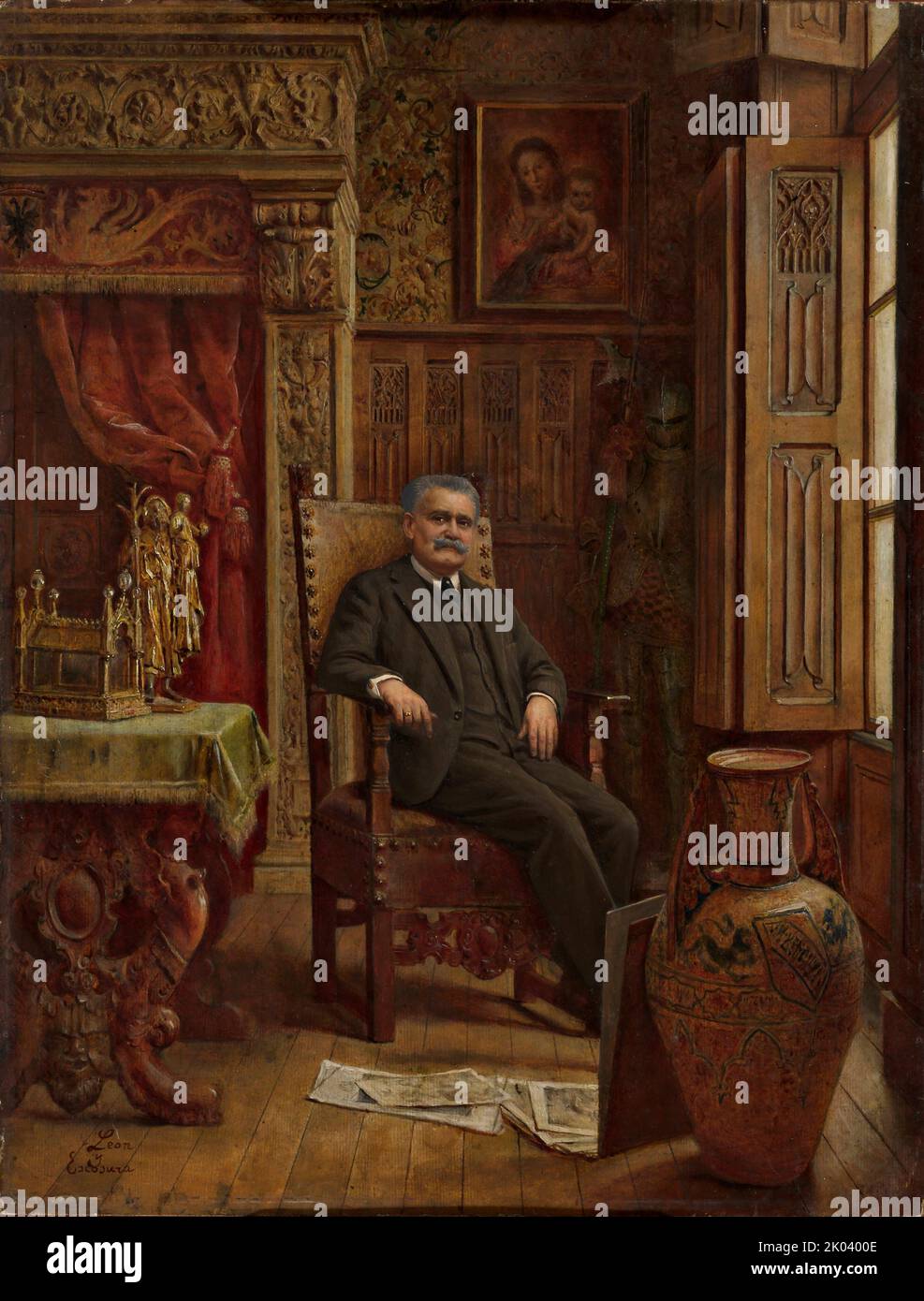 Portrait of Luigi Parmeggiani. Found in the collection of the Galleria