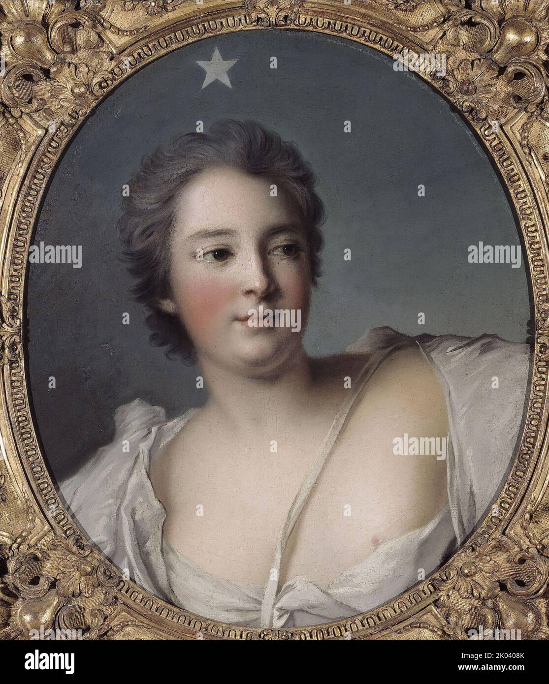 Marie-Anne de Nesle, marquise de La Tournelle, duchesse de Ch&#xe2;teauroux (1717-1744), First half of the 18th cent. Found in the collection of the Mus&#xe9;e Cognacq-Jay, Paris. Stock Photo