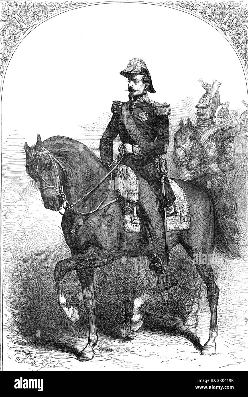 His Imperial Majesty Napoleon III, 1854. '...the Emperor...will visit her Majesty at Windsor Castle. We are certain, from the whole tone of public feeling, that his reception in this country will be worthy of, and tend to strengthen, the firm alliance which already subsists between France and Great Britain - an alliance that may well repay the whole coset of the [Crimean] war, in the blessings for both nations which may be expected to flow from it. While France and England remain united, the guilty ambition of such men as the Emperor of Russia will always be held in check. The two nations have Stock Photo