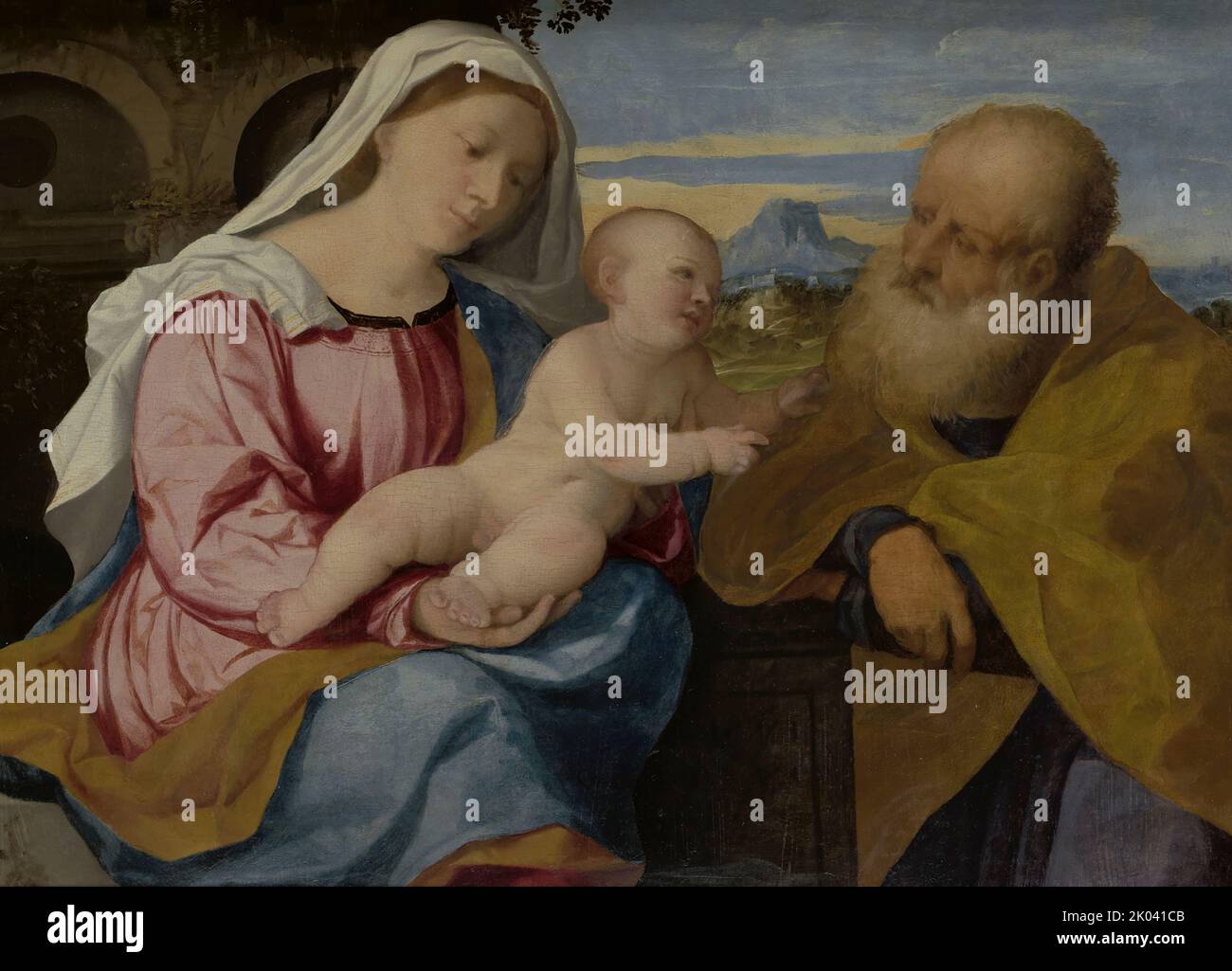 The Holy Family, 1513-1514. Found in the collection of the Muzeum Narodowe, Krakow. Stock Photo