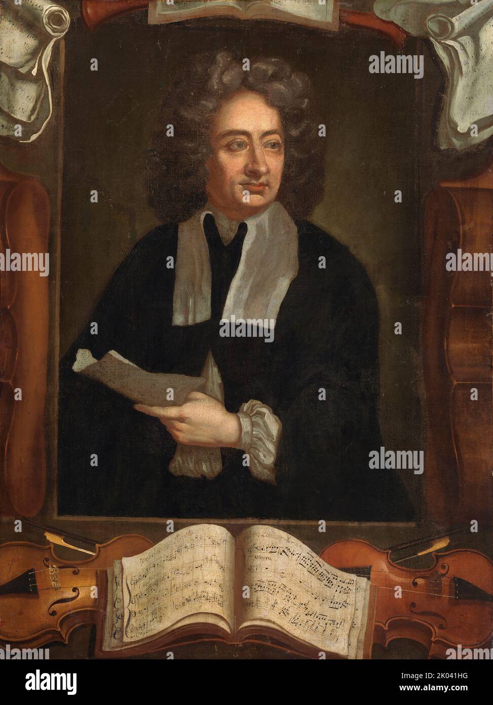 Portrait of the composer Arcangelo Corelli (1653-1713), ca 1699. Found in the collection of the National Gallery of Ireland. Stock Photo