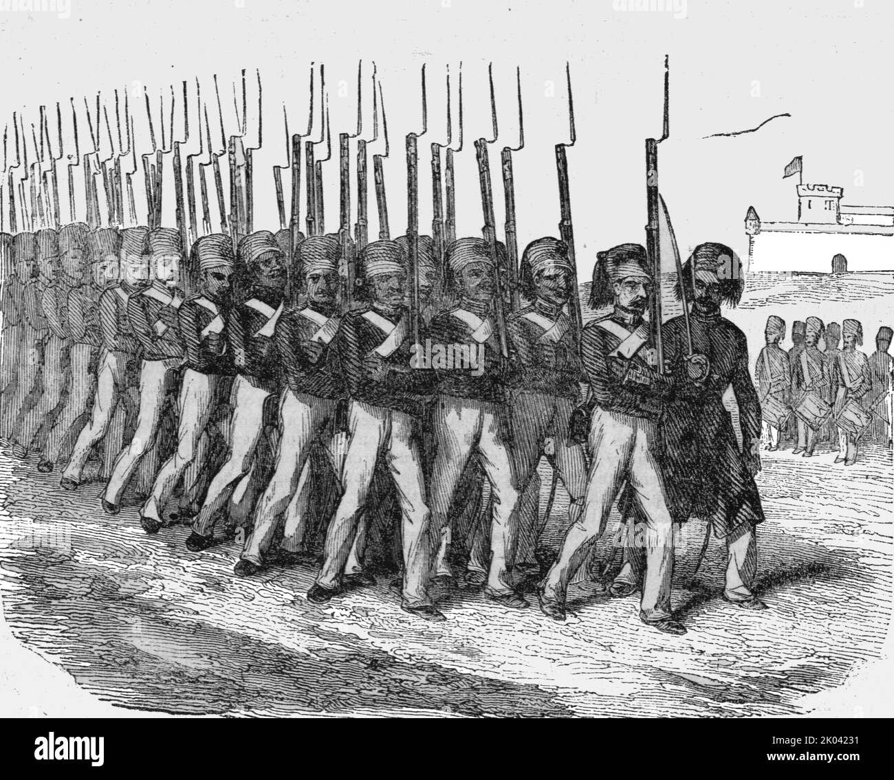 'Turkish Infantry', 1854. From &quot;Cassells Illustrated Family Paper; London Weekly 31/12/1853 - 30/12/1854&quot;. Stock Photo