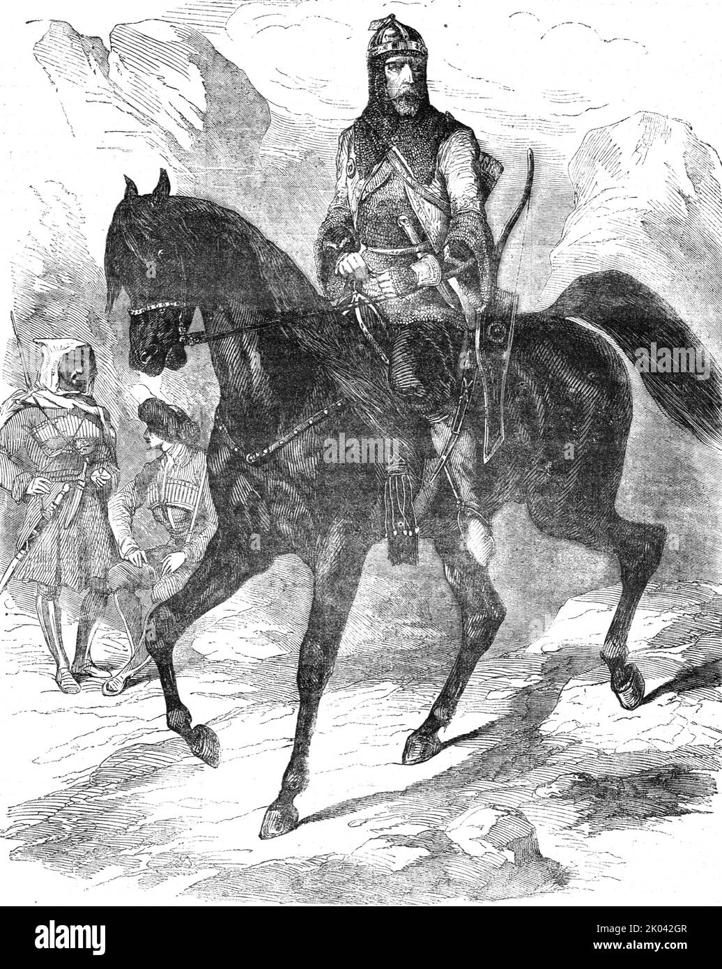 'Schamyl, the Circassian Chief', 1854. From &quot;Cassells Illustrated Family Paper; London Weekly 31/12/1853 - 30/12/1854&quot;. Stock Photo