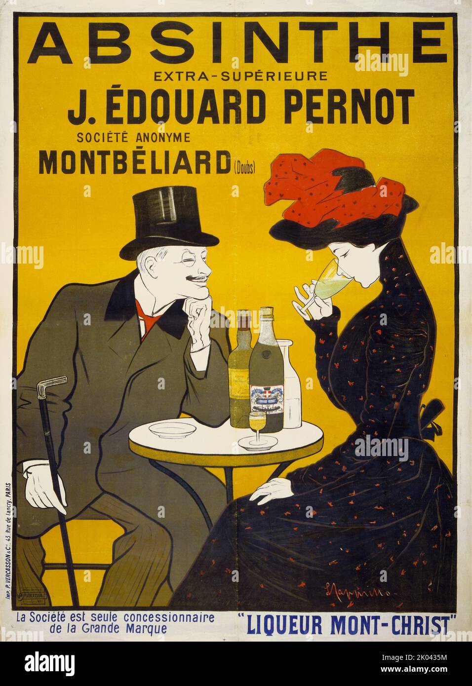 Absinthe extra-sup&#xe9;rieure J. &#xc9;douard Pernot, 1900-1905. Private Collection. Stock Photo