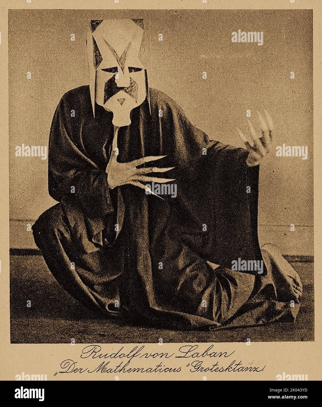 Rudolf von Laban as ?Mathematicus? (grotesque dance), 1915-1918. Private Collection. Stock Photo