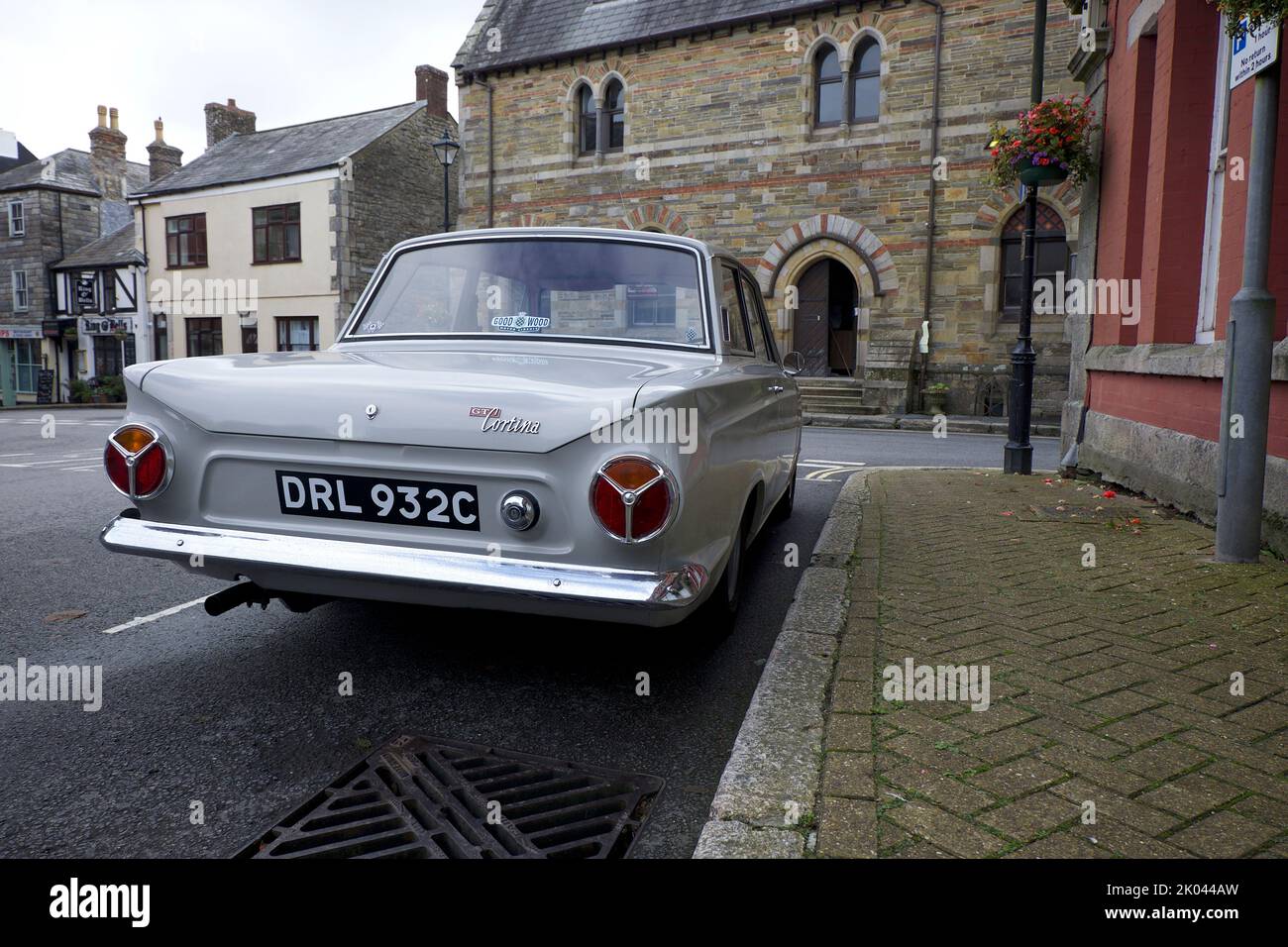 St Column Major Cornwall UK 09 09 2022 Classic car 1965 Ford Cortina Cornish plates Stock Photo