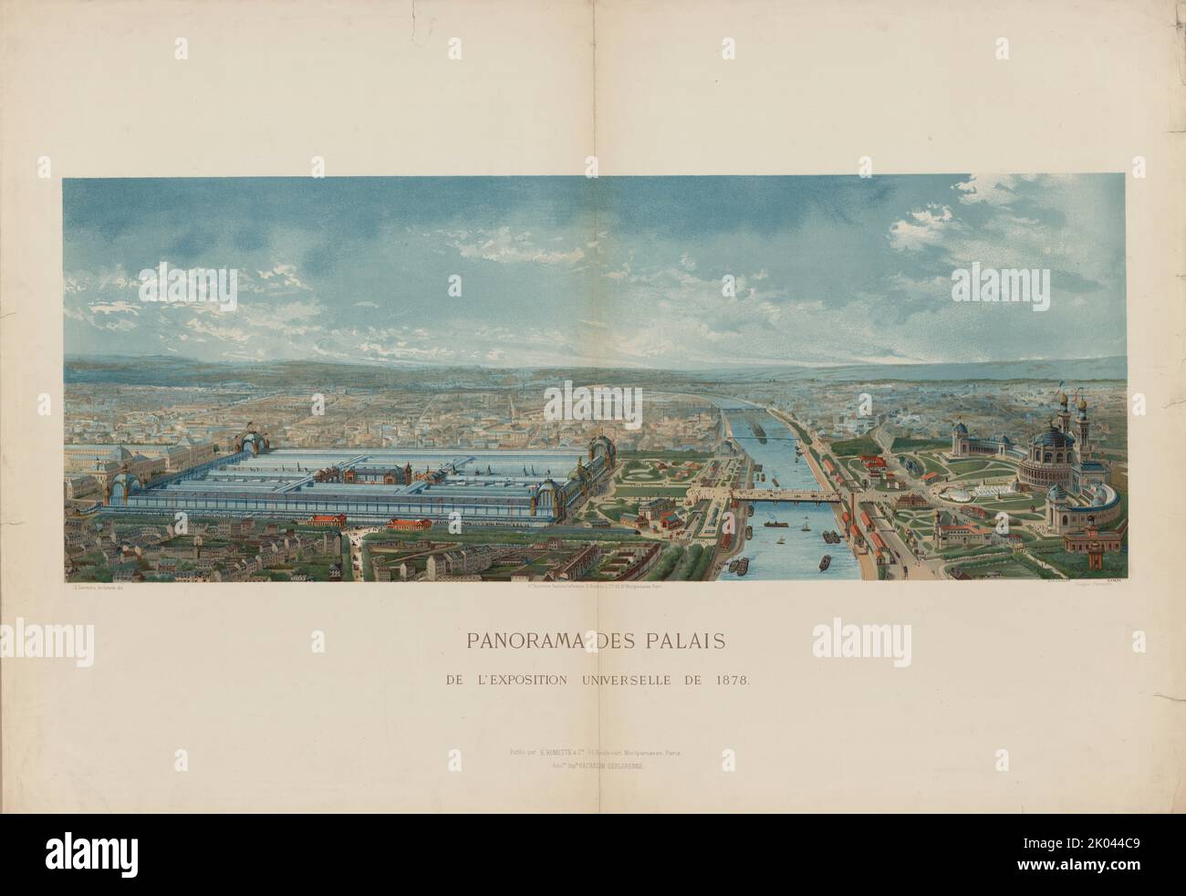 Panoramic view of the Exposition Universelle of 1878 in Paris, 1878
