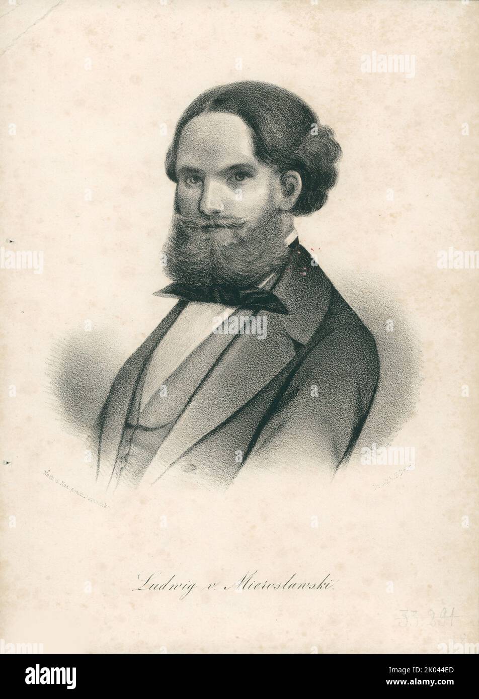 Portrait of Ludwik Mieroslawski (18141878), c. 1850. Private