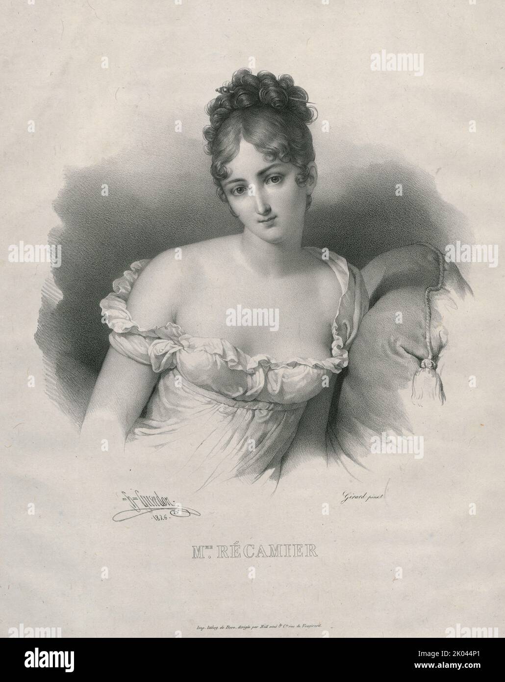Portrait of Madame Récamier, née Julie Bernard (1777-1849), 1826 ...