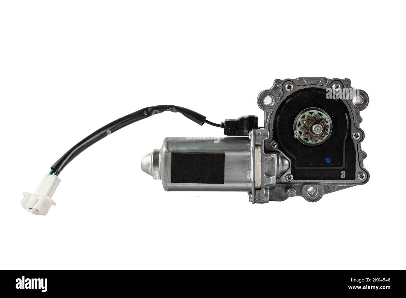 Motor, door window. Electric window mechanism motor for a car on a