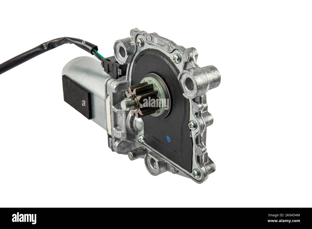 Motor, door window. Electric window mechanism motor for a car on a