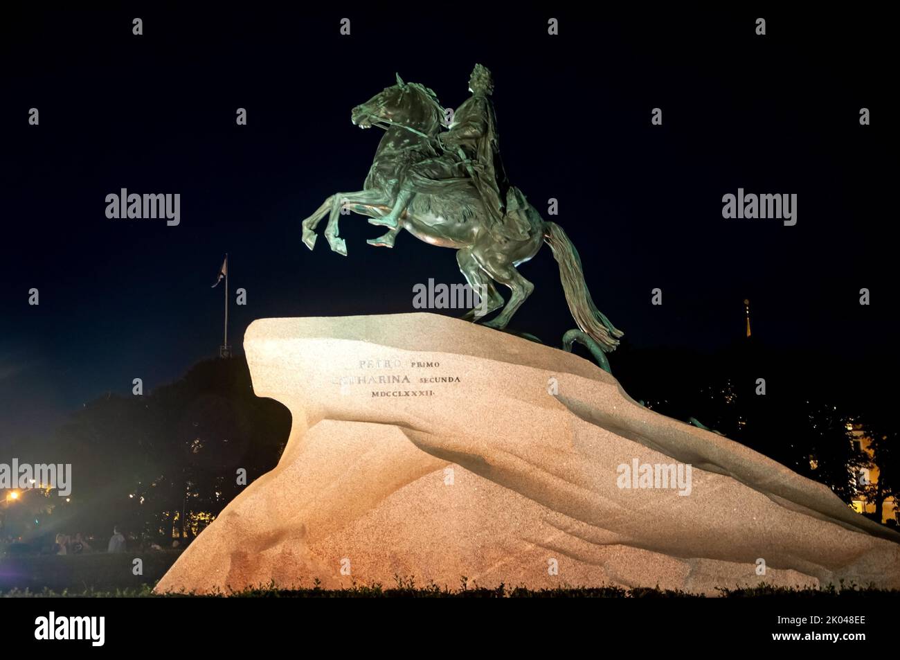 St. Petersburg, Russia - August 16 , 2022: Monument Bronze Horseman Stock Photo