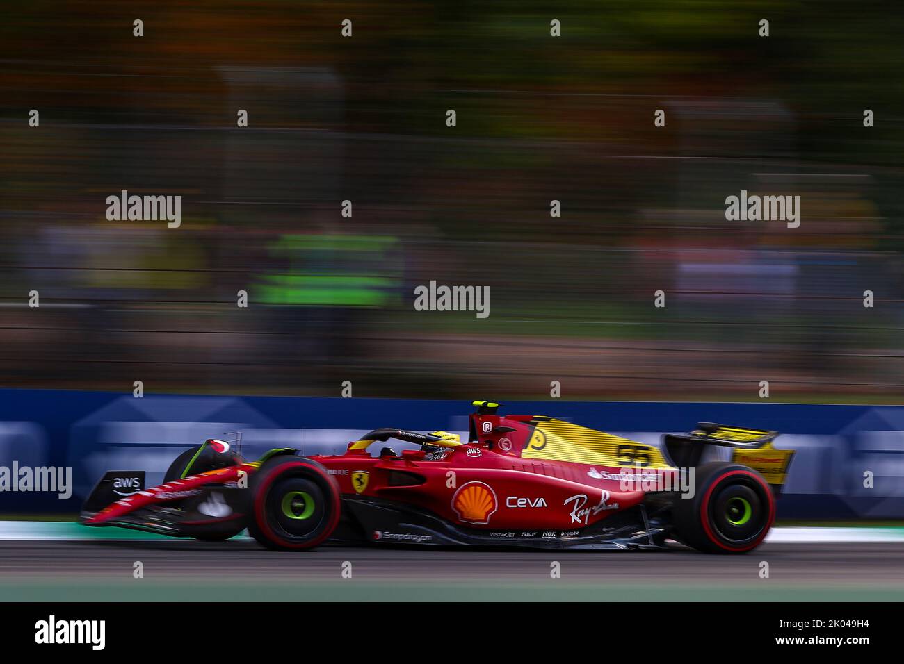 Monza, Italy. 07th July, 2022. #55 Carlos Sainz, Scuderia Ferrari during the Italian GP, 8-11 September 2022 at Monza track, Formula 1 World championship 2022. 09/09/2022 Photo Federico Basile/Insidefoto Credit: Insidefoto di andrea staccioli/Alamy Live News Stock Photo