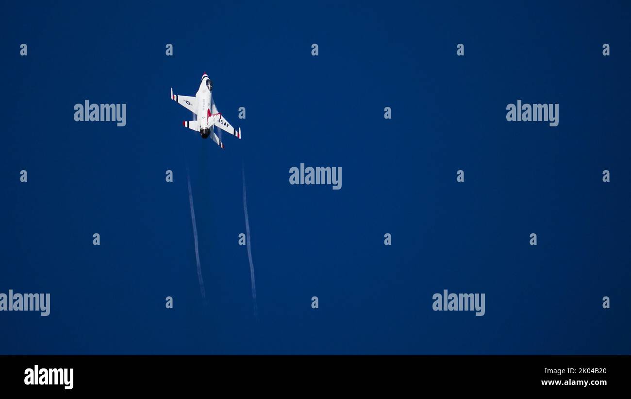 Military Aircraft - EA-18 Growler, F-16 Thunderbirds, A-10, B-2, T-38 Stock Photo