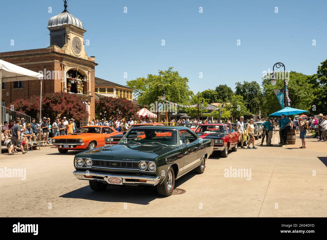 DEARBORN, MI/USA JUNE 18, 2022 Muscle car parade at the Henry Ford
