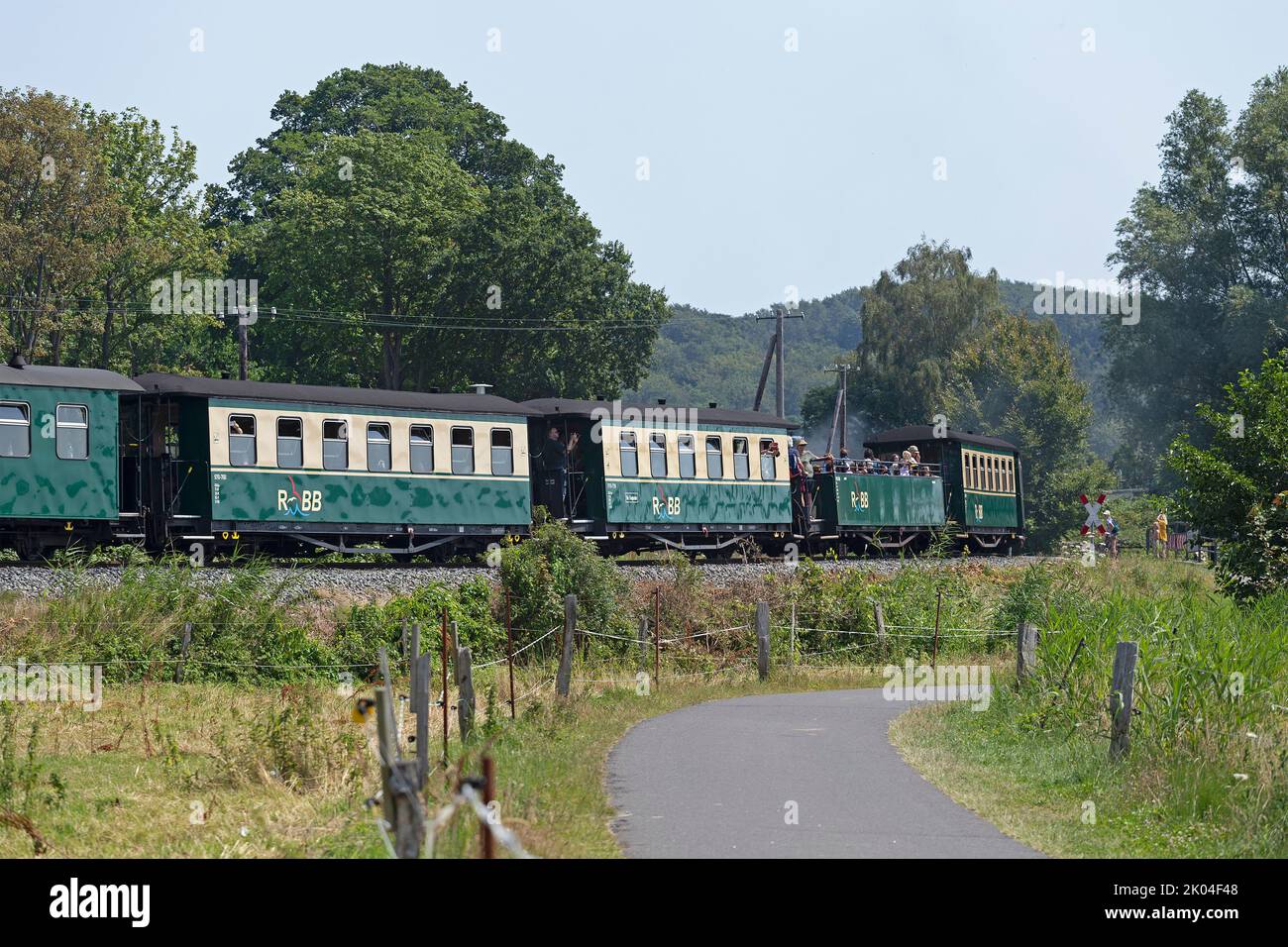 steam train Rasender Roland, Sellin, Rügen Island, Mecklenburg-West Pomerania, Germany Stock Photo