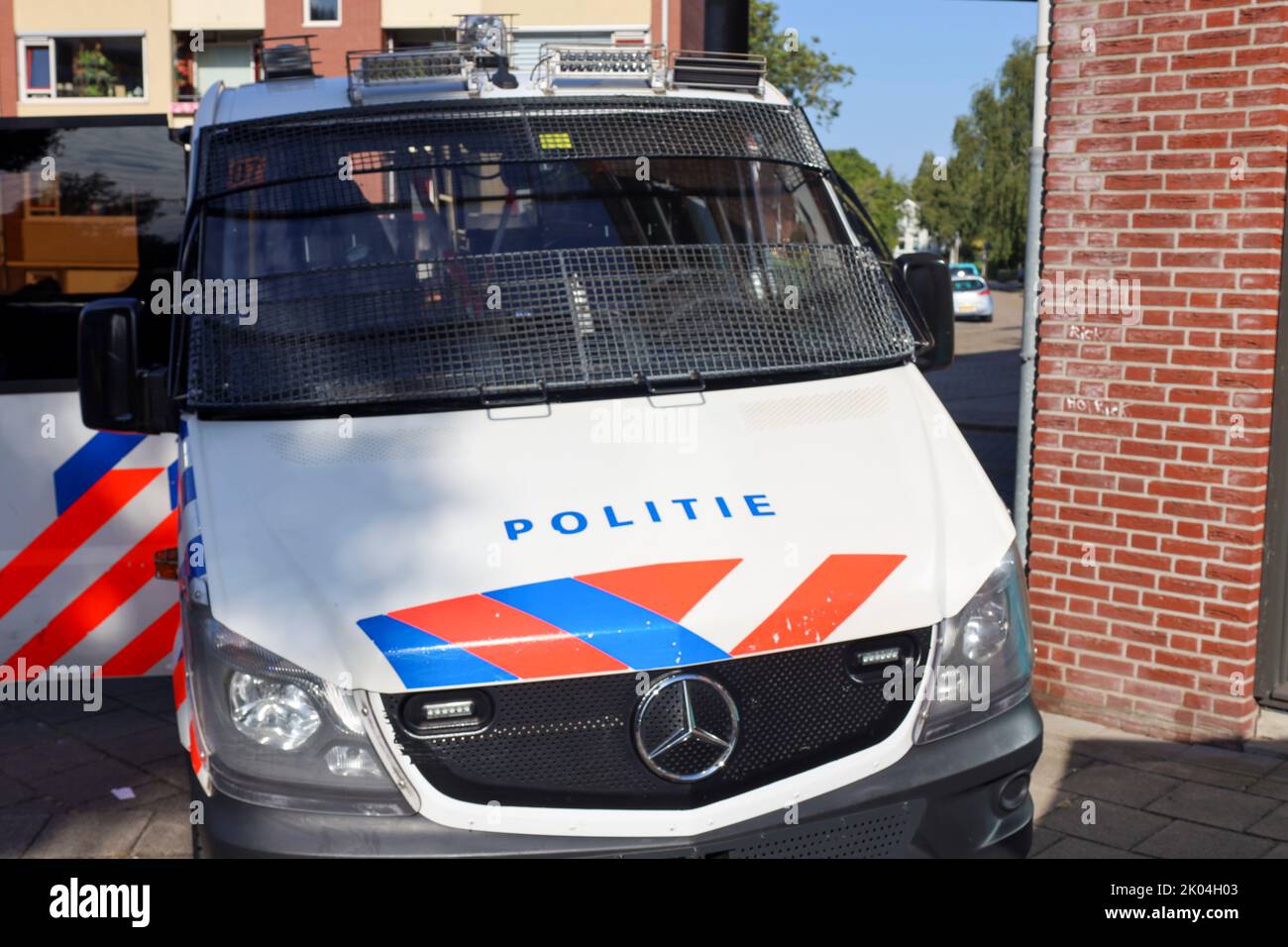 Special forces van of riot police in the netherlands during 112 dag Stock Photo
