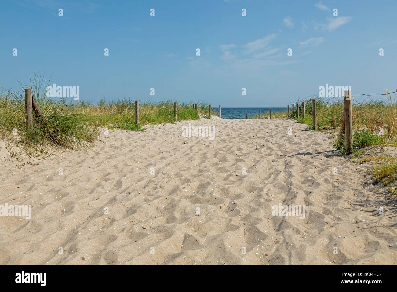 entrance to Southern Beach, Göhren, Rügen Island, Mecklenburg-West Pomerania, Germany Stock Photo