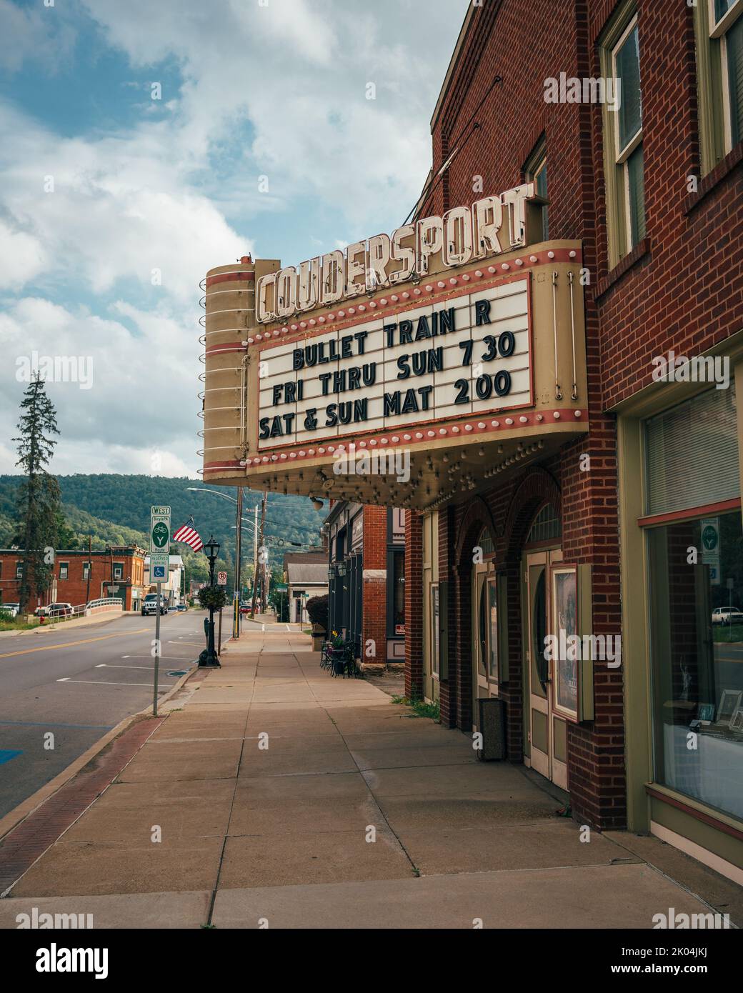 Coudersport Theatre vintage sign, Coudersport, Pennsylvania Stock Photo Alamy