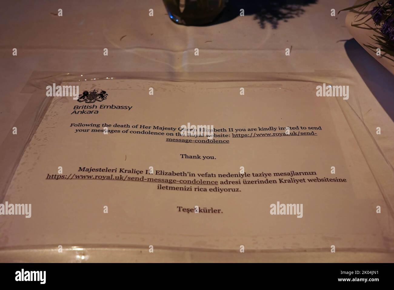 Condolence table hi-res stock photography and images - Alamy