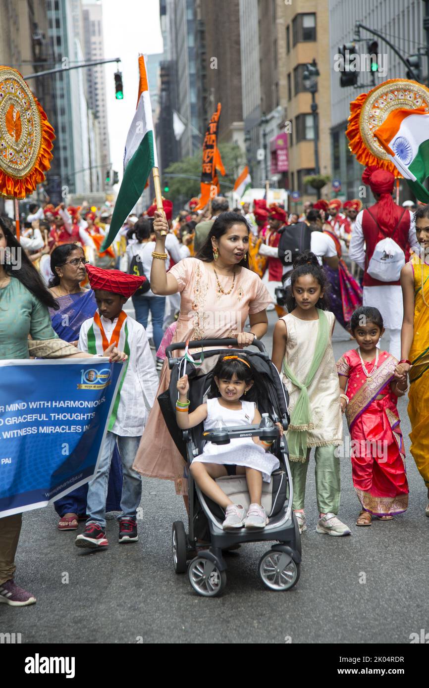 75th anniversary Indian Independence Day Parade on Madison Avenue in