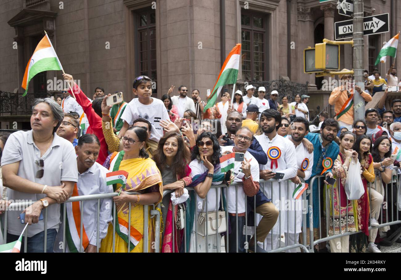 75th anniversary Indian Independence Day Parade on Madison Avenue in