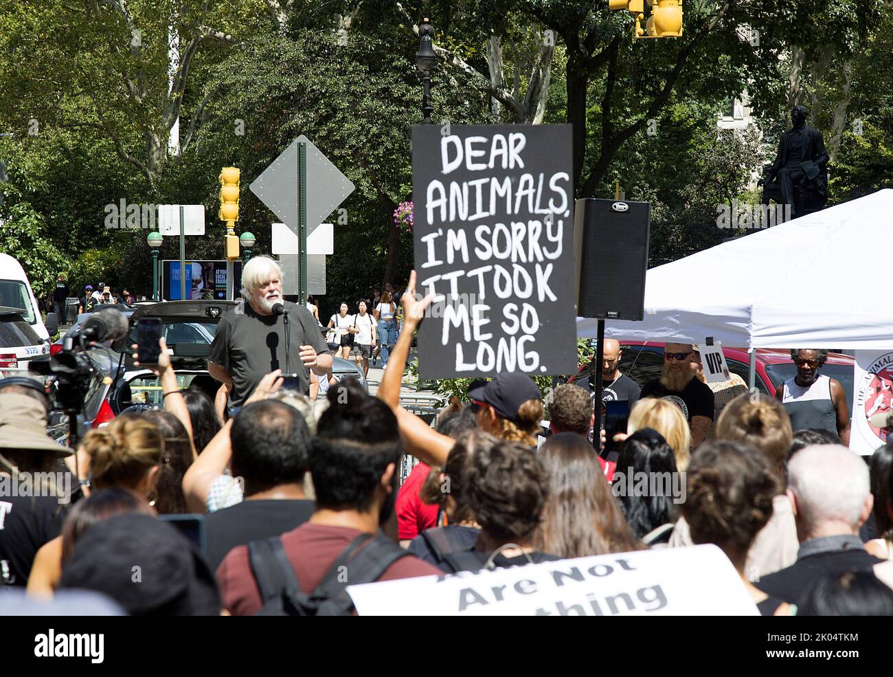 Stop killing animals sign hi-res stock photography and images - Alamy
